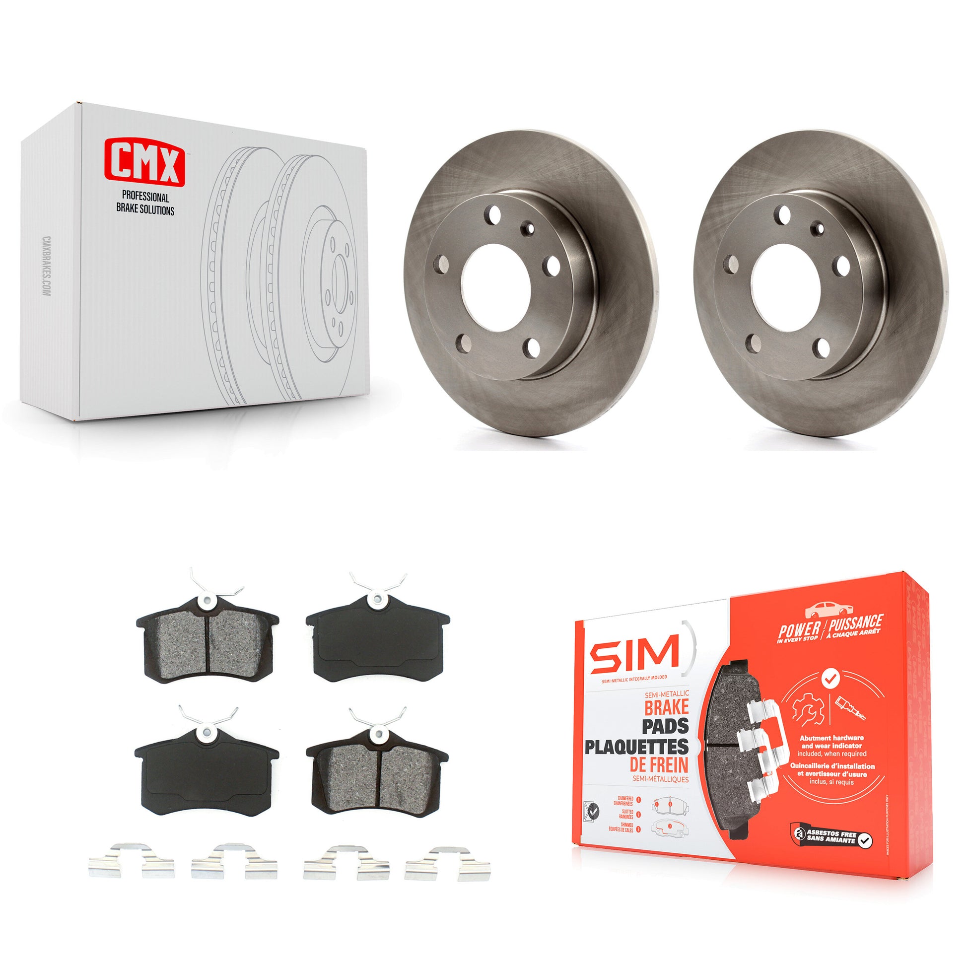 Transit Auto K8S-101709 Disc Brake Kit for 2002-2005 Audi A4, Audi S4 - Rear product image