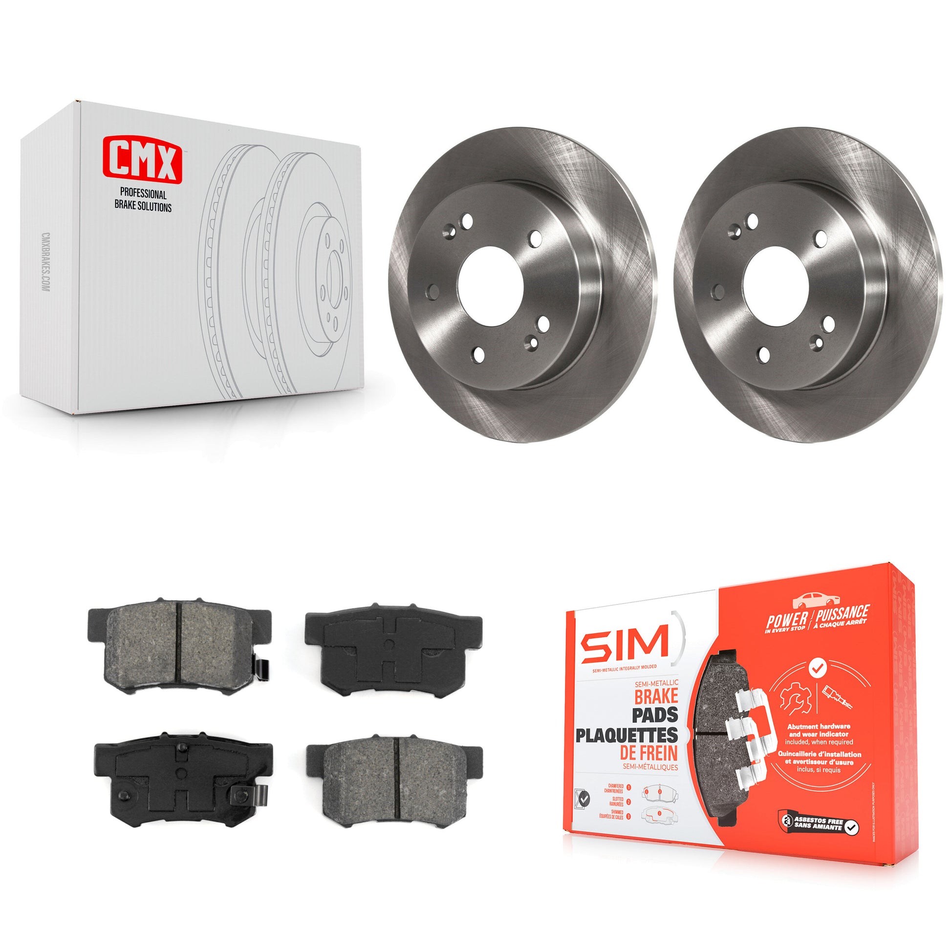 Transit Auto K8S-101719 Disc Brake Kit for 1997-2001 Honda Prelude - Rear product image