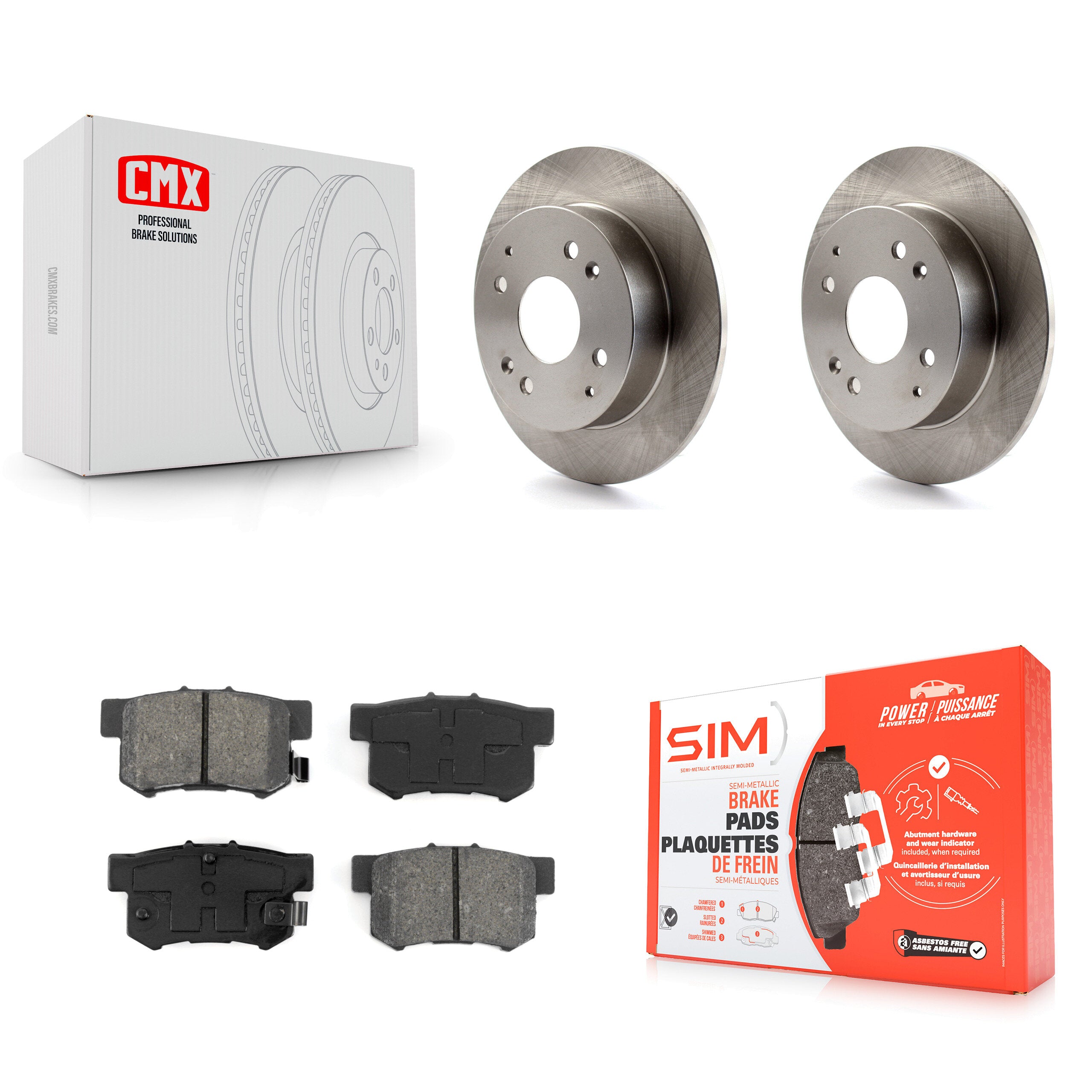 Transit Auto K8S-101720 Disc Brake Kit for 1998-2002 Acura CL, Honda Accord - Rear product image
