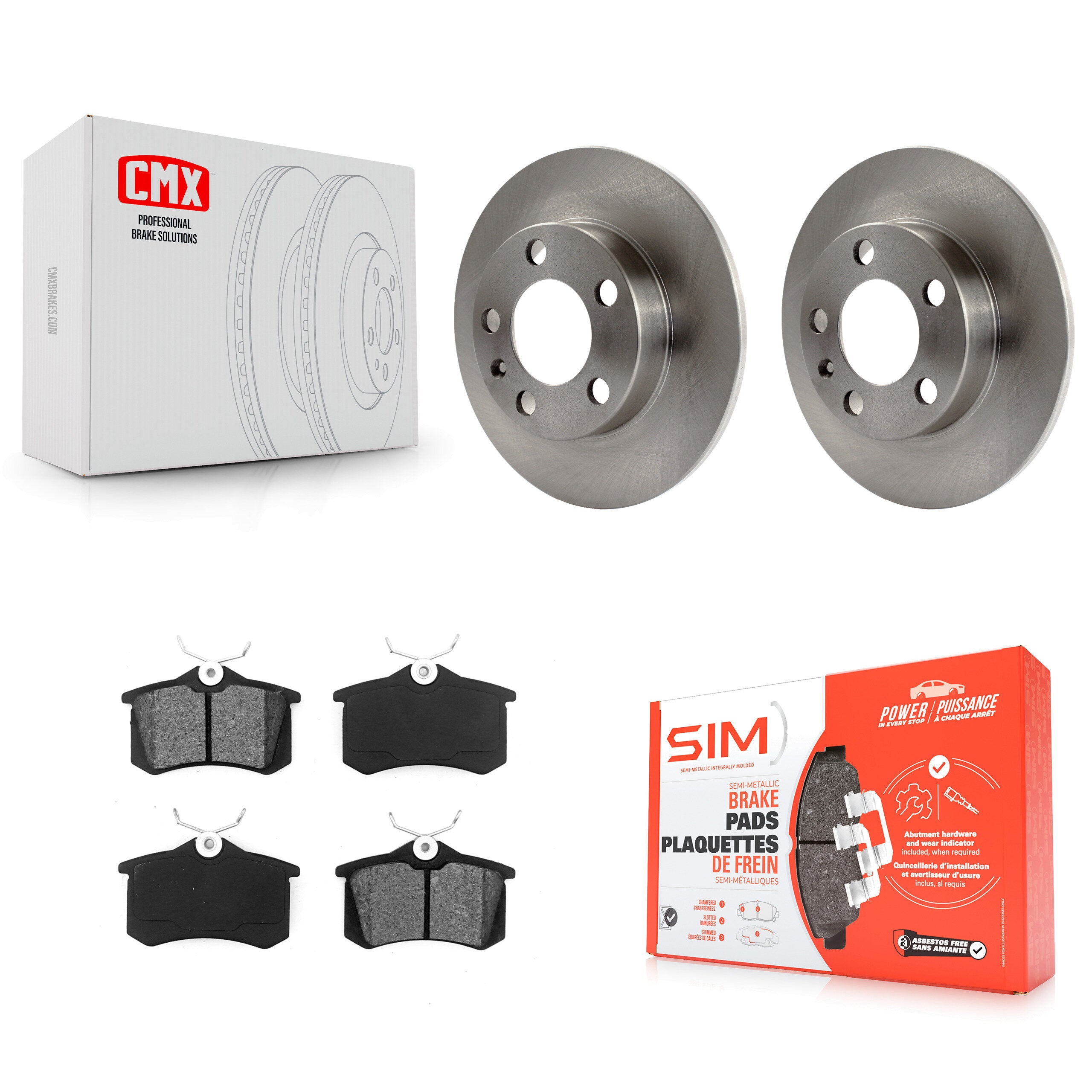 Transit Auto K8S-101732 Disc Brake Kit for 1998-2010 Volkswagen Golf City, Volkswagen Jetta City, Volkswagen Jetta & more - Rear product image