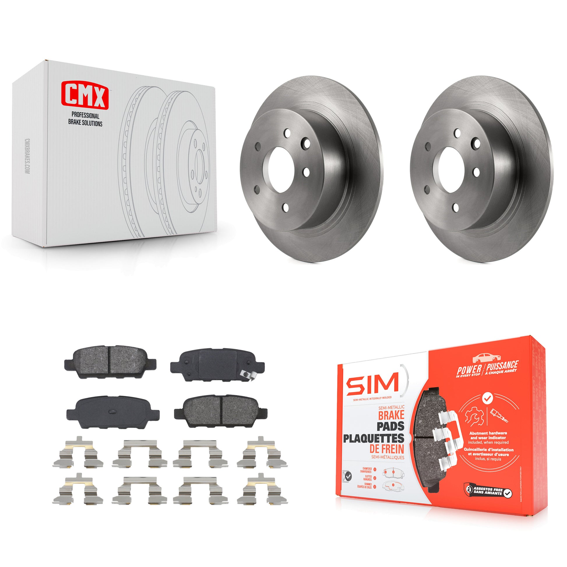Transit Auto K8S-101760 Disc Brake Kit for 2002-2023 Nissan Altima, Nissan Juke, Nissan Sentra & more - Rear product image