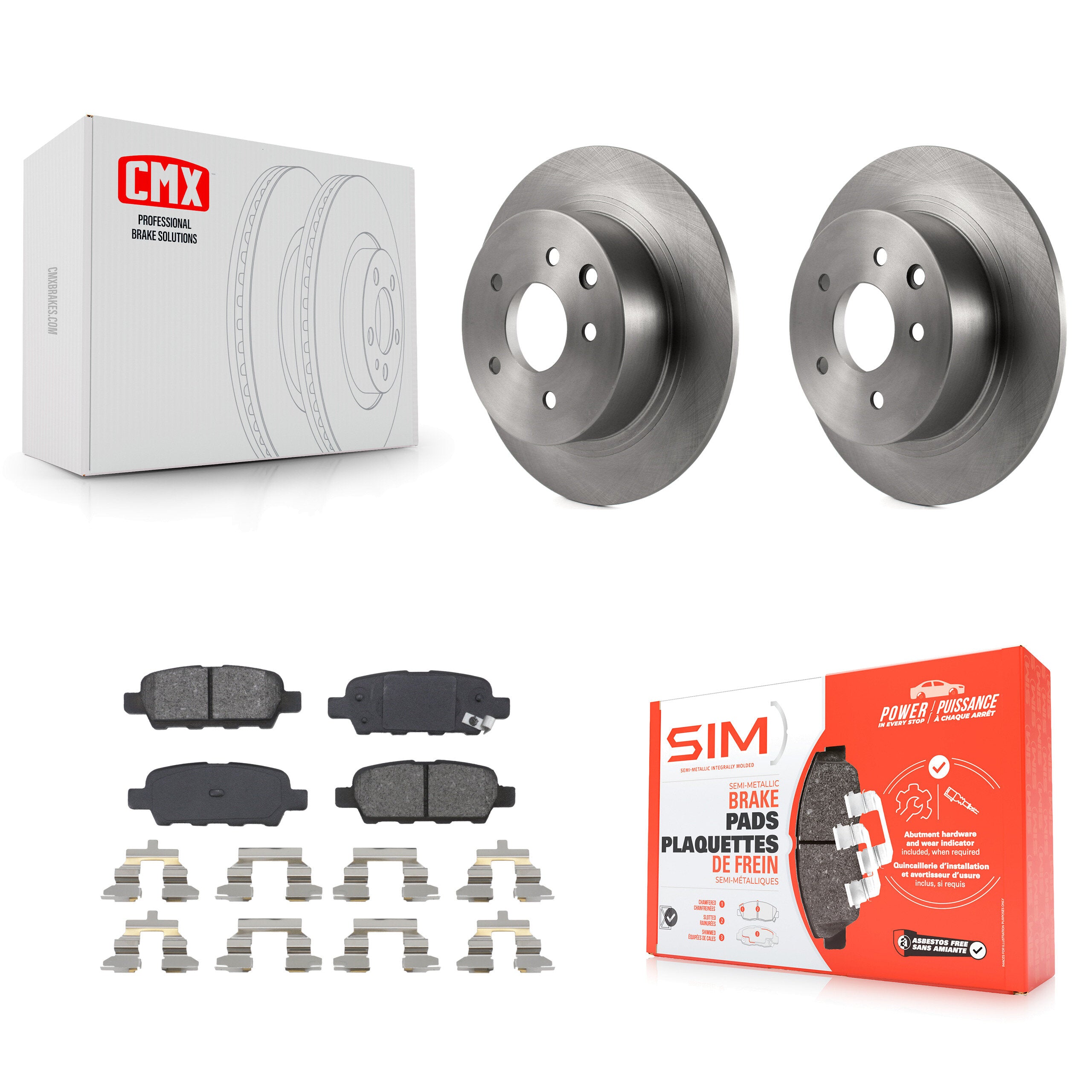 Transit Auto K8S-101760 Disc Brake Kit for 2002-2023 Nissan Altima, Nissan Juke, Nissan Sentra & more - Rear product image