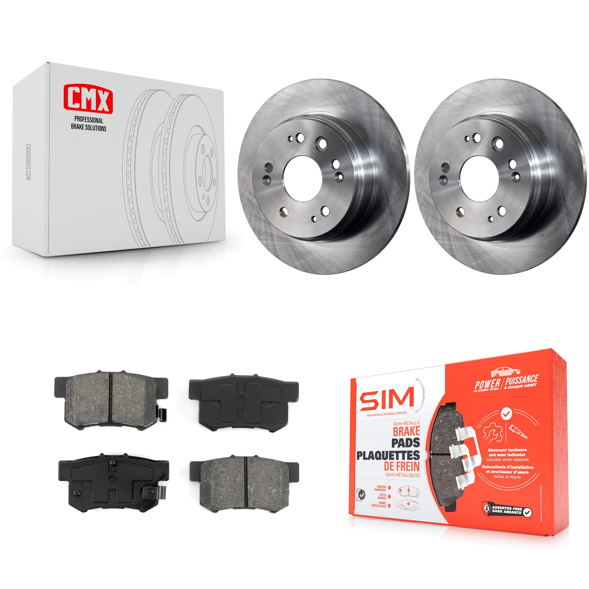 Transit Auto K8S-101761 Disc Brake Kit for 2002-2004 Honda CR-V - Rear product image