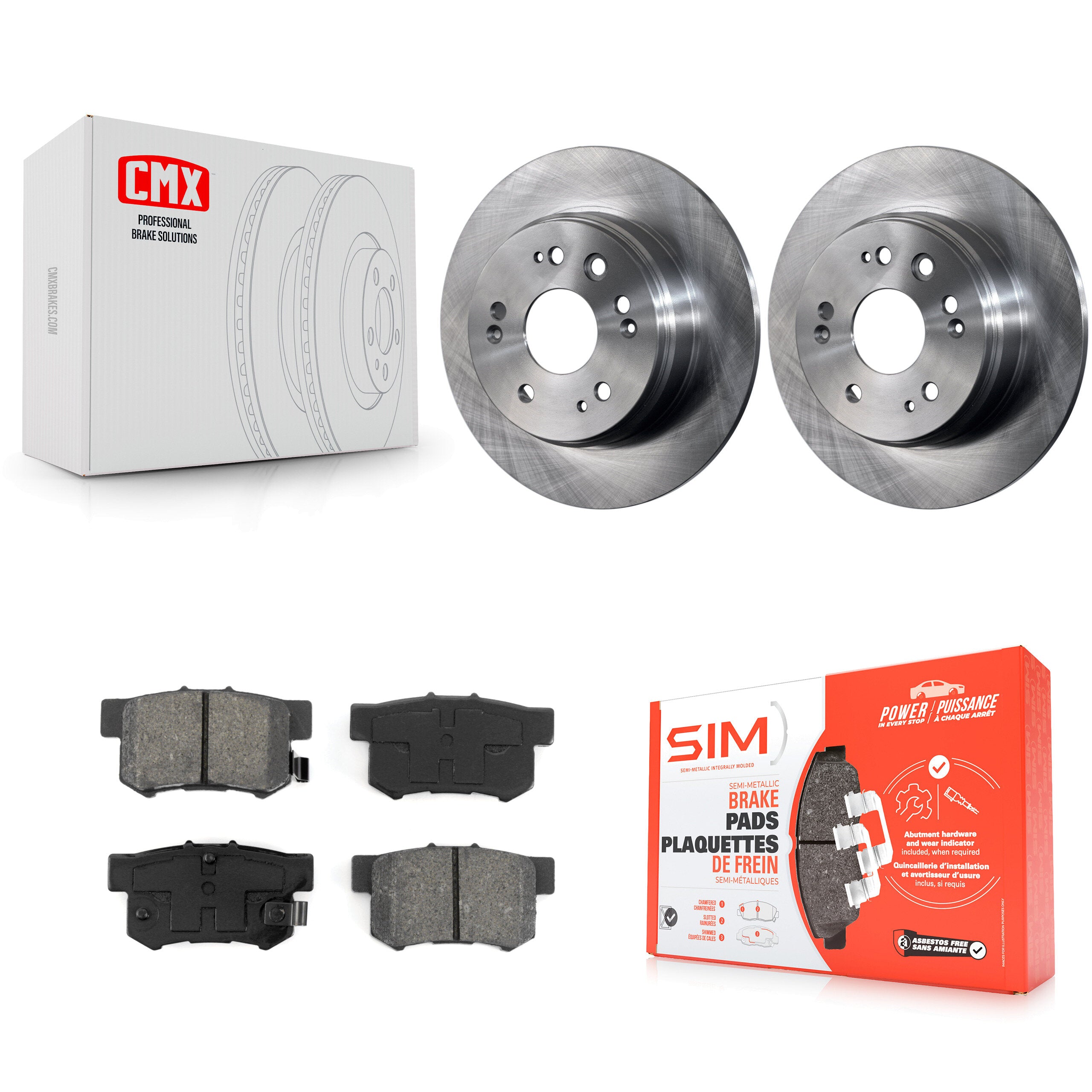 Transit Auto K8S-101761 Disc Brake Kit for 2002-2004 Honda CR-V - Rear product image