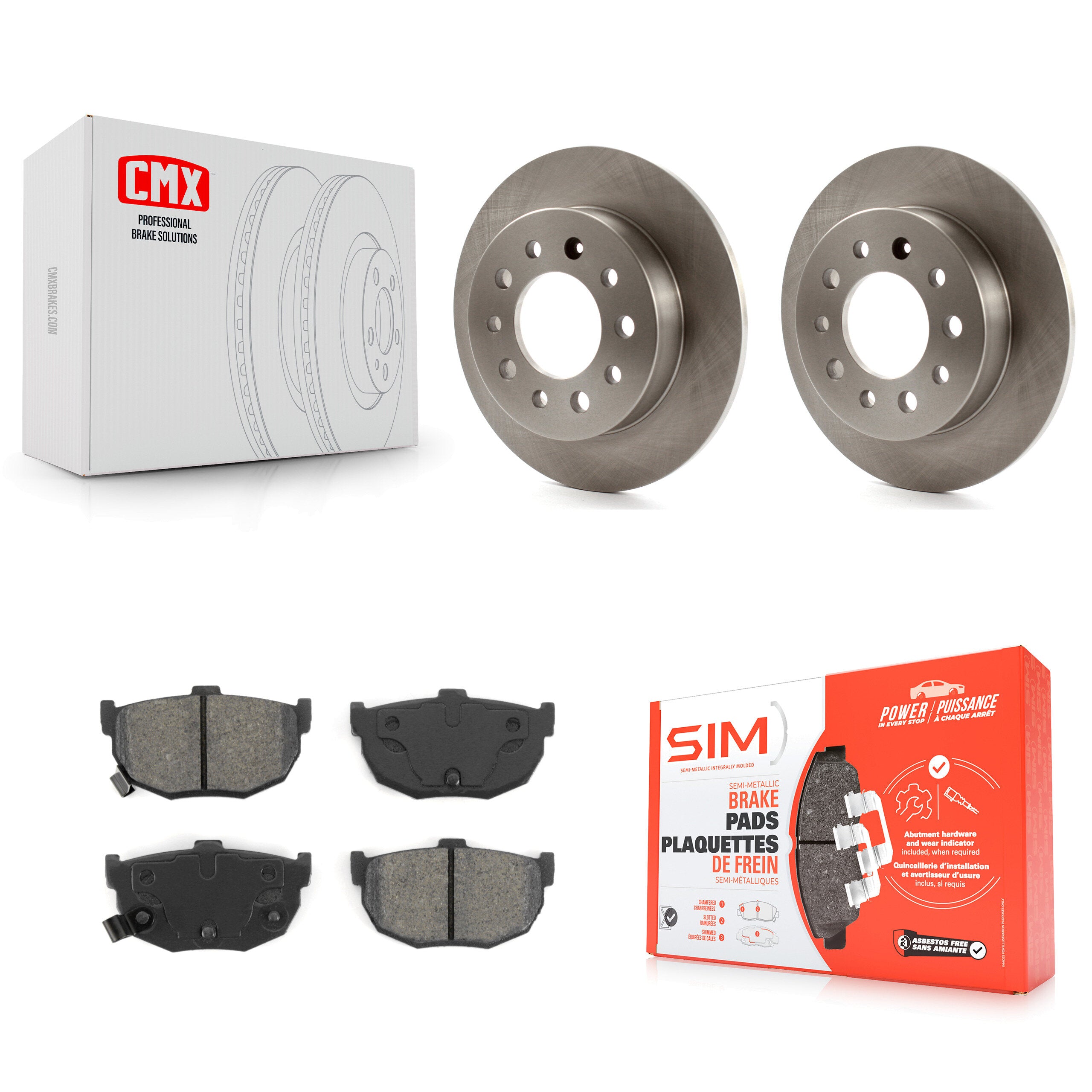 Transit Auto K8S-101765 Disc Brake Kit for 2003-2008 Hyundai Tiburon - Rear product image
