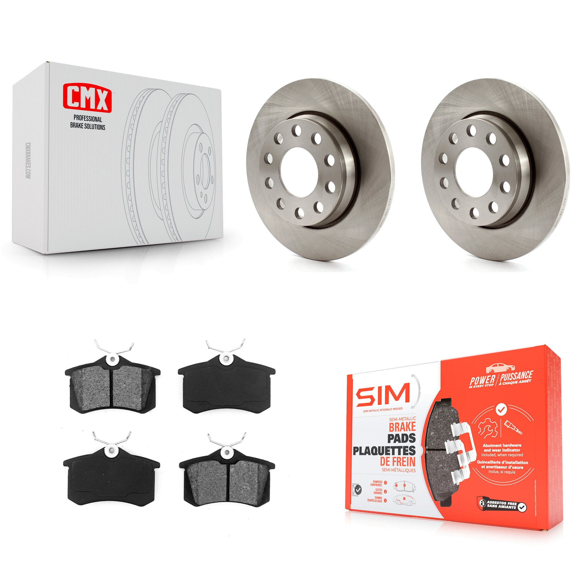 Transit Auto K8S-101773 Disc Brake Kit for 2005 Audi A4 - Rear product image