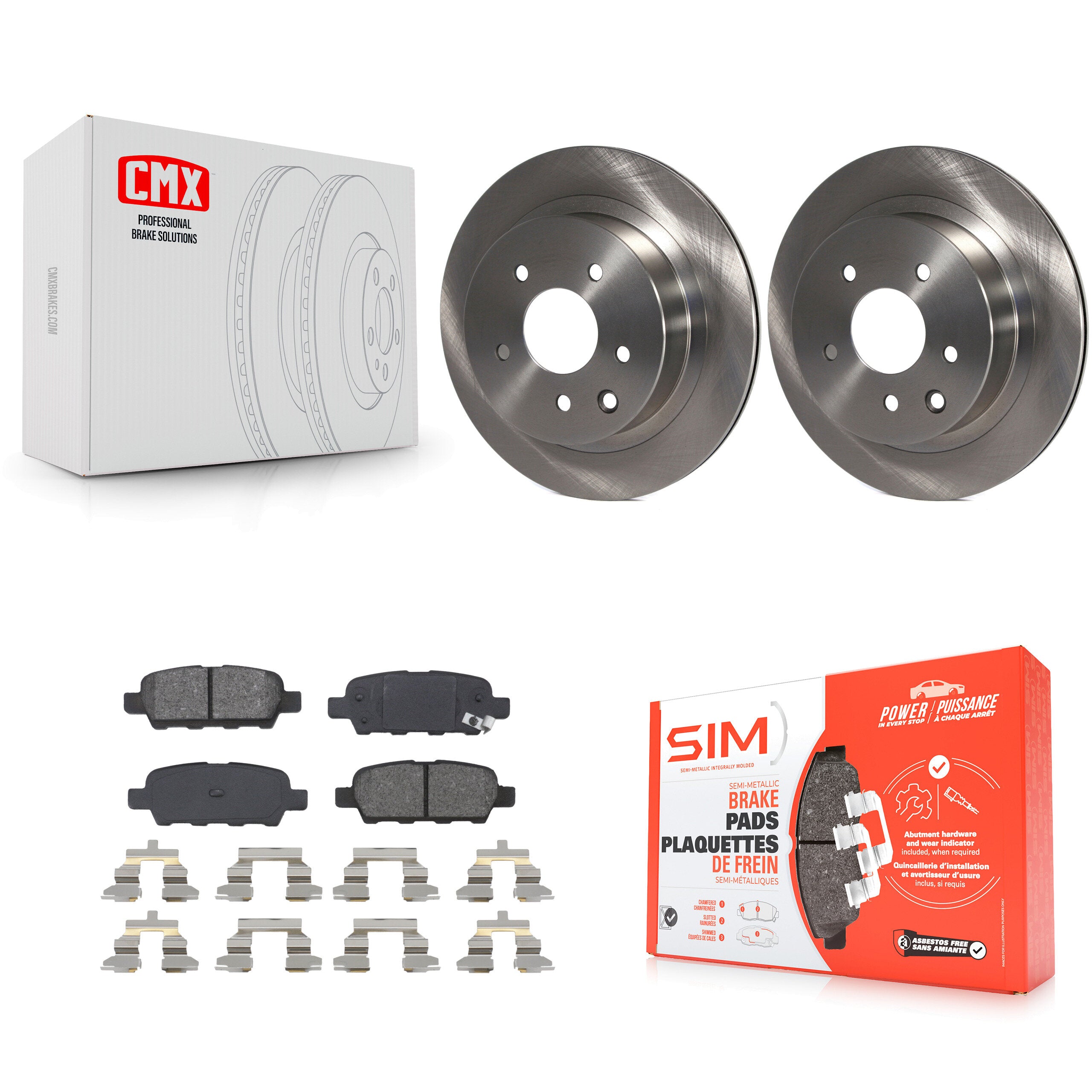 Transit Auto K8S-101774 Disc Brake Kit for 2003-2023 Nissan LEAF, Nissan Rogue Sport, Nissan Rogue & more - Rear product image
