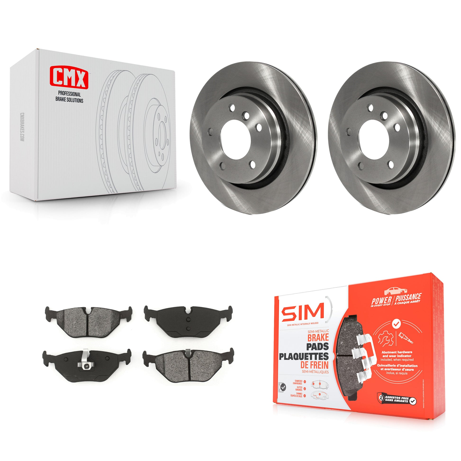 Transit Auto K8S-101779 Disc Brake Kit for 1996-2006 BMW 325Ci, BMW 325i, BMW 323Ci & more - Rear product image