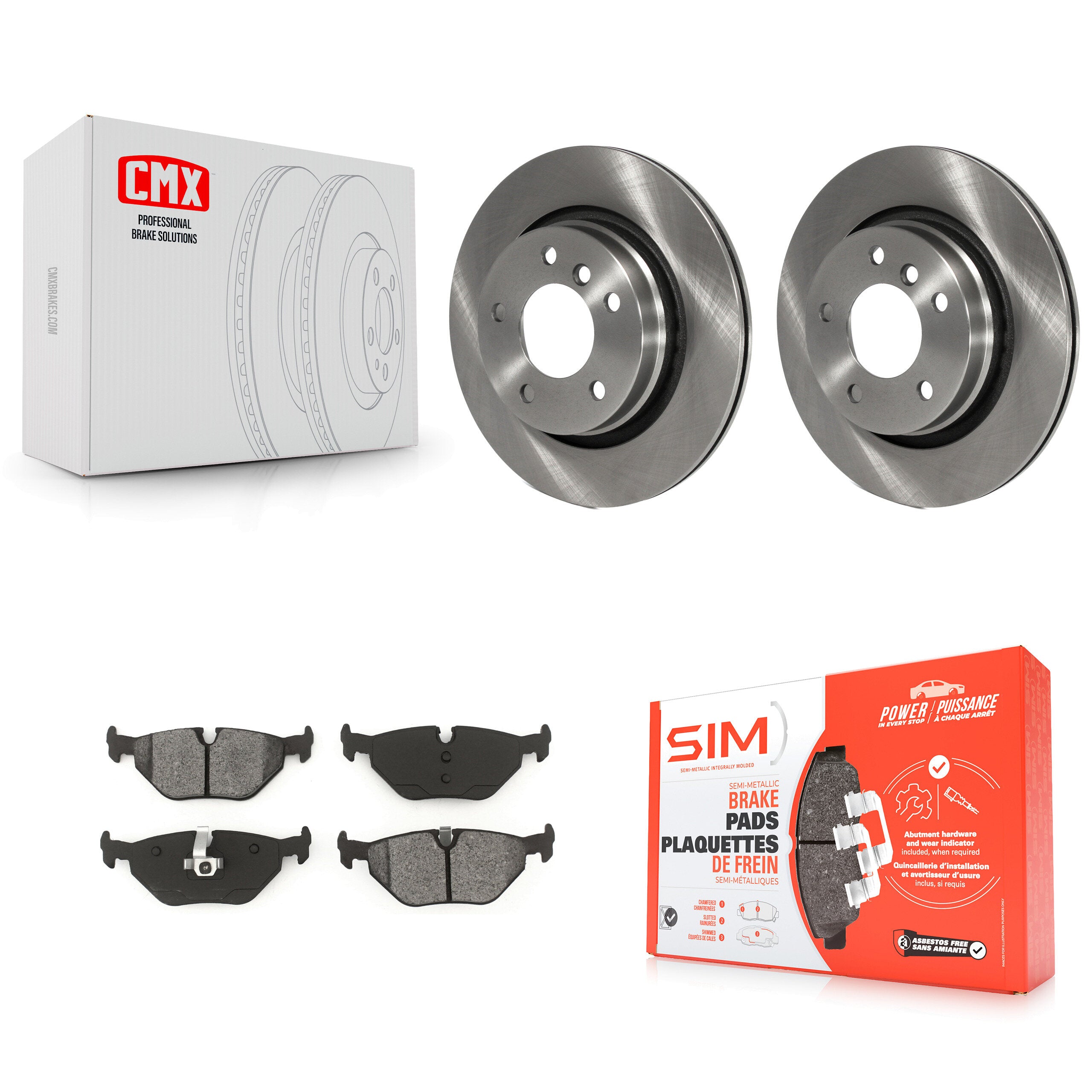 Transit Auto K8S-101779 Disc Brake Kit for 1996-2006 BMW 325Ci, BMW 325i, BMW 323Ci & more - Rear product image