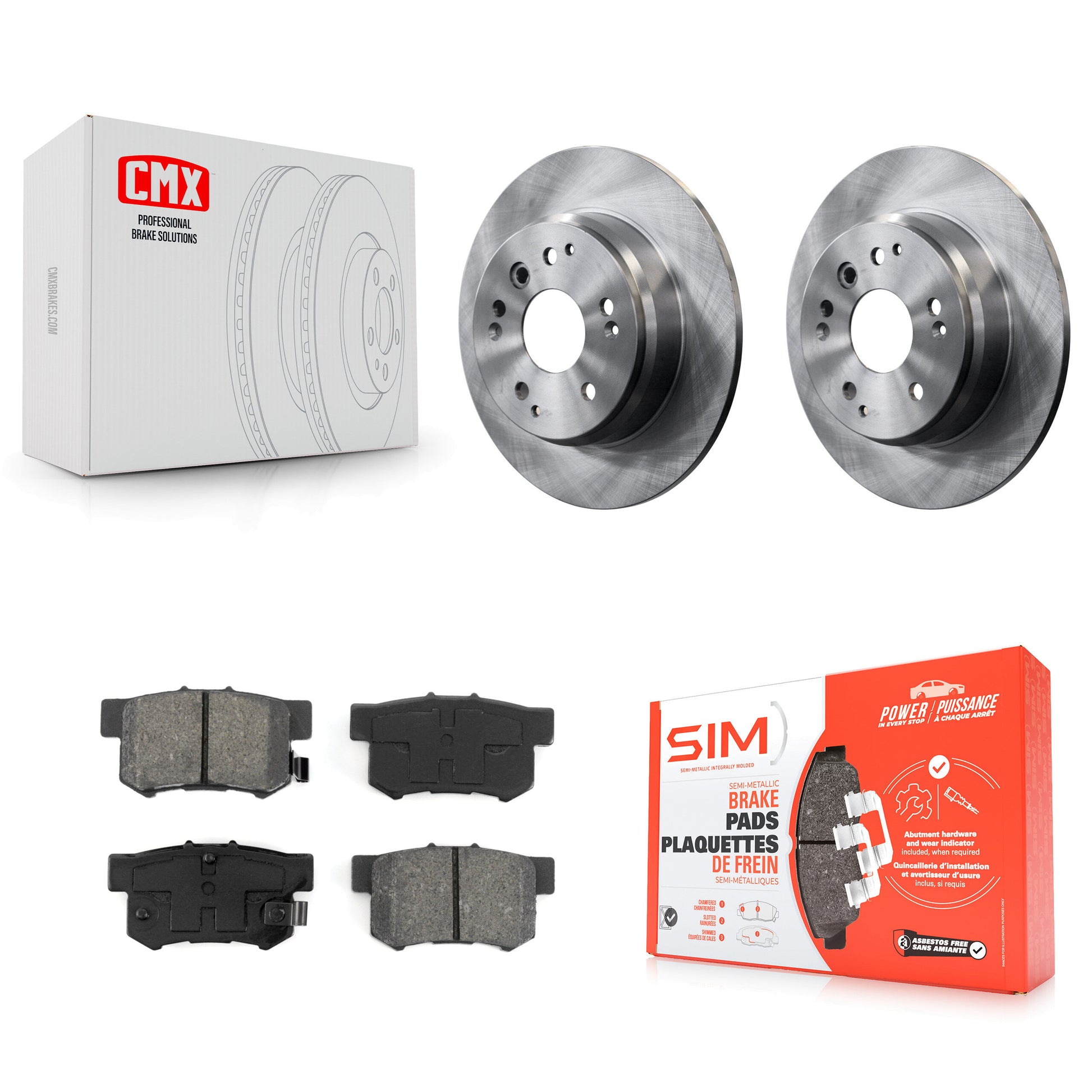 Transit Auto K8S-101783 Disc Brake Kit for 1999-2011 Honda Element, Acura TL - Rear product image