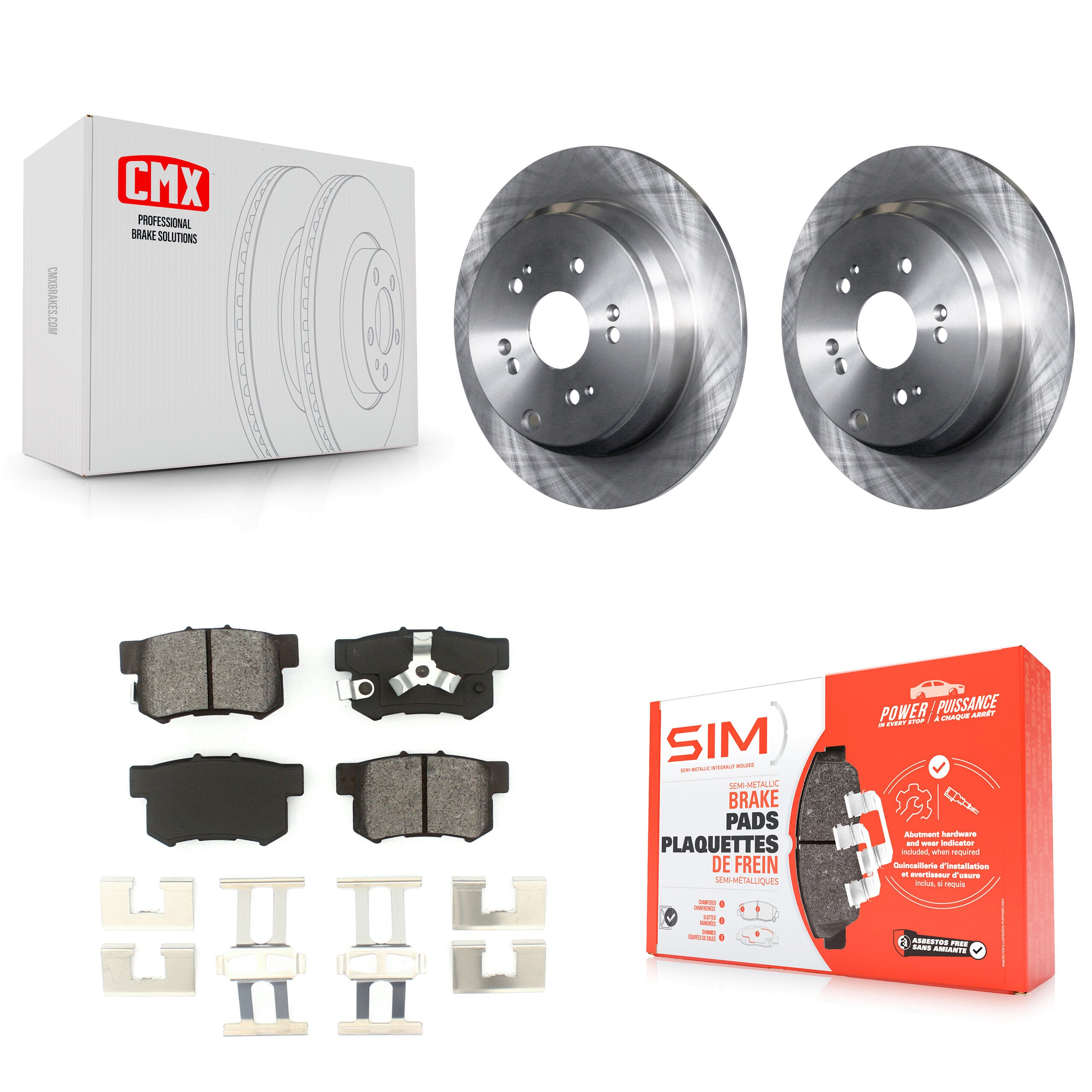 Transit Auto K8S-101813 Disc Brake Kit for 2005-2018 Acura RDX, Honda CR-V - Rear product image