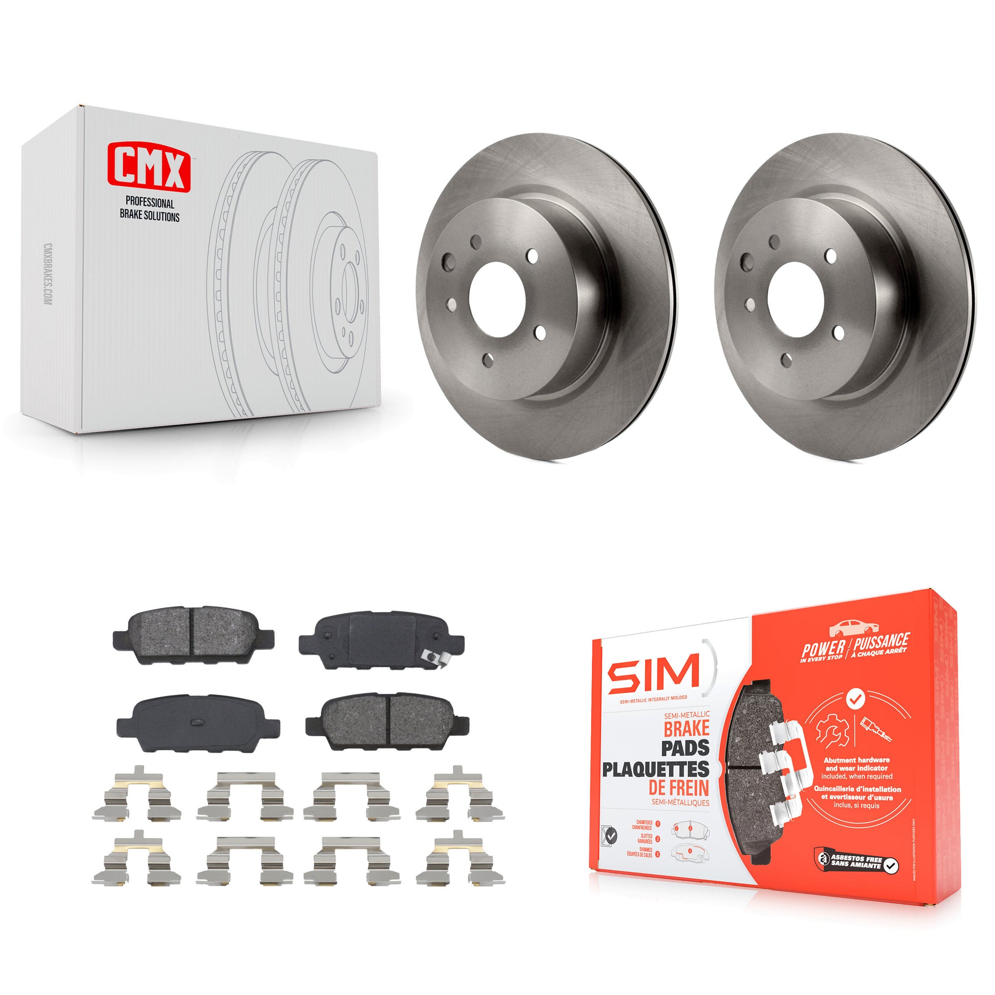 Transit Auto K8S-101822 Disc Brake Kit for 2005-2022 Nissan Maxima, INFINITI Q40, INFINITI QX50 & more - Rear product image