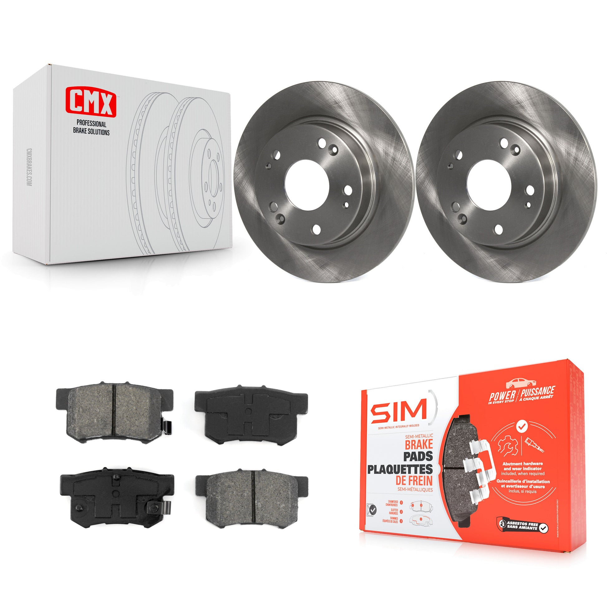Transit Auto K8S-101839 Disc Brake Kit for 2006-2015 Honda Civic, Acura ILX, Acura CSX - Rear product image
