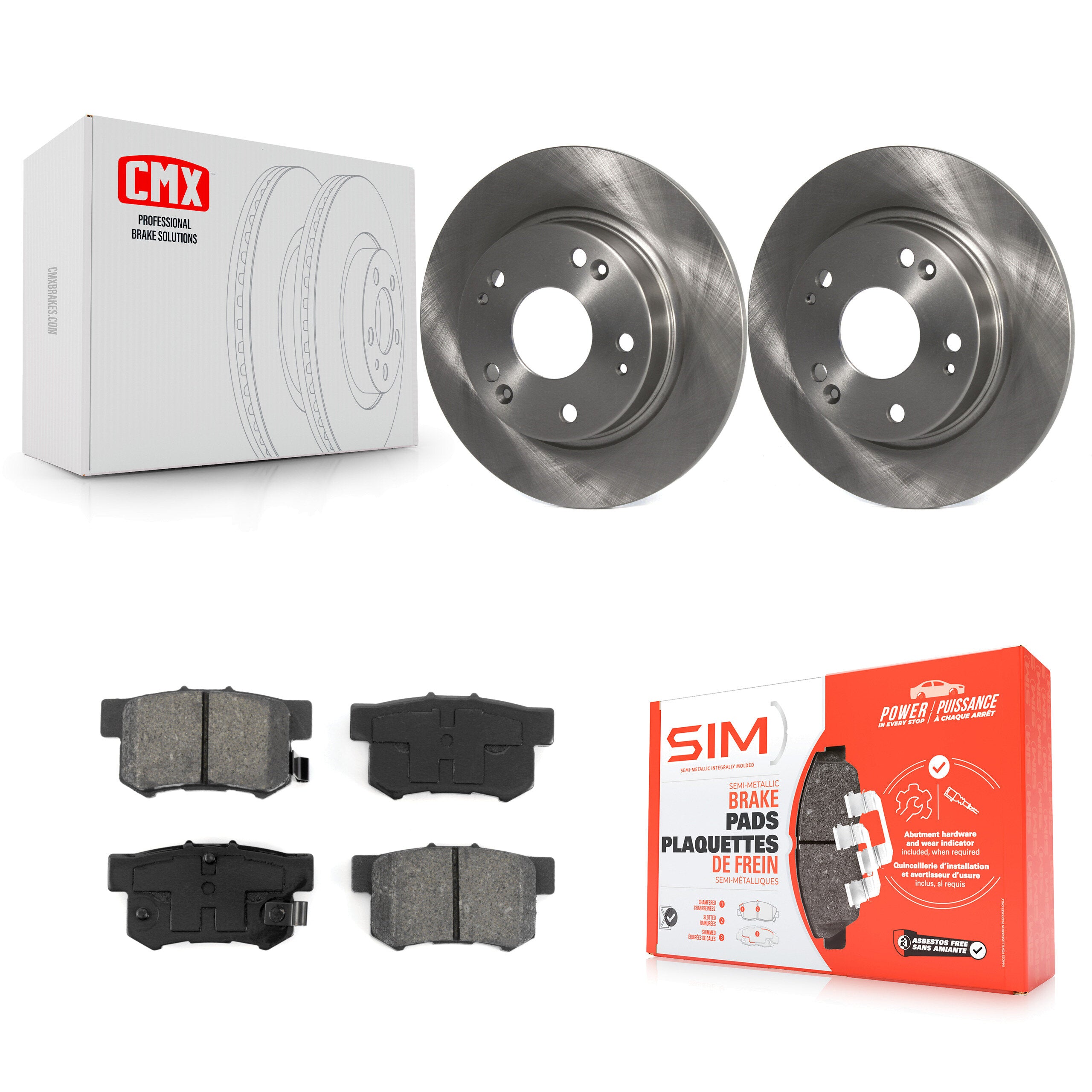 Transit Auto K8S-101839 Disc Brake Kit for 2006-2015 Honda Civic, Acura ILX, Acura CSX - Rear product image