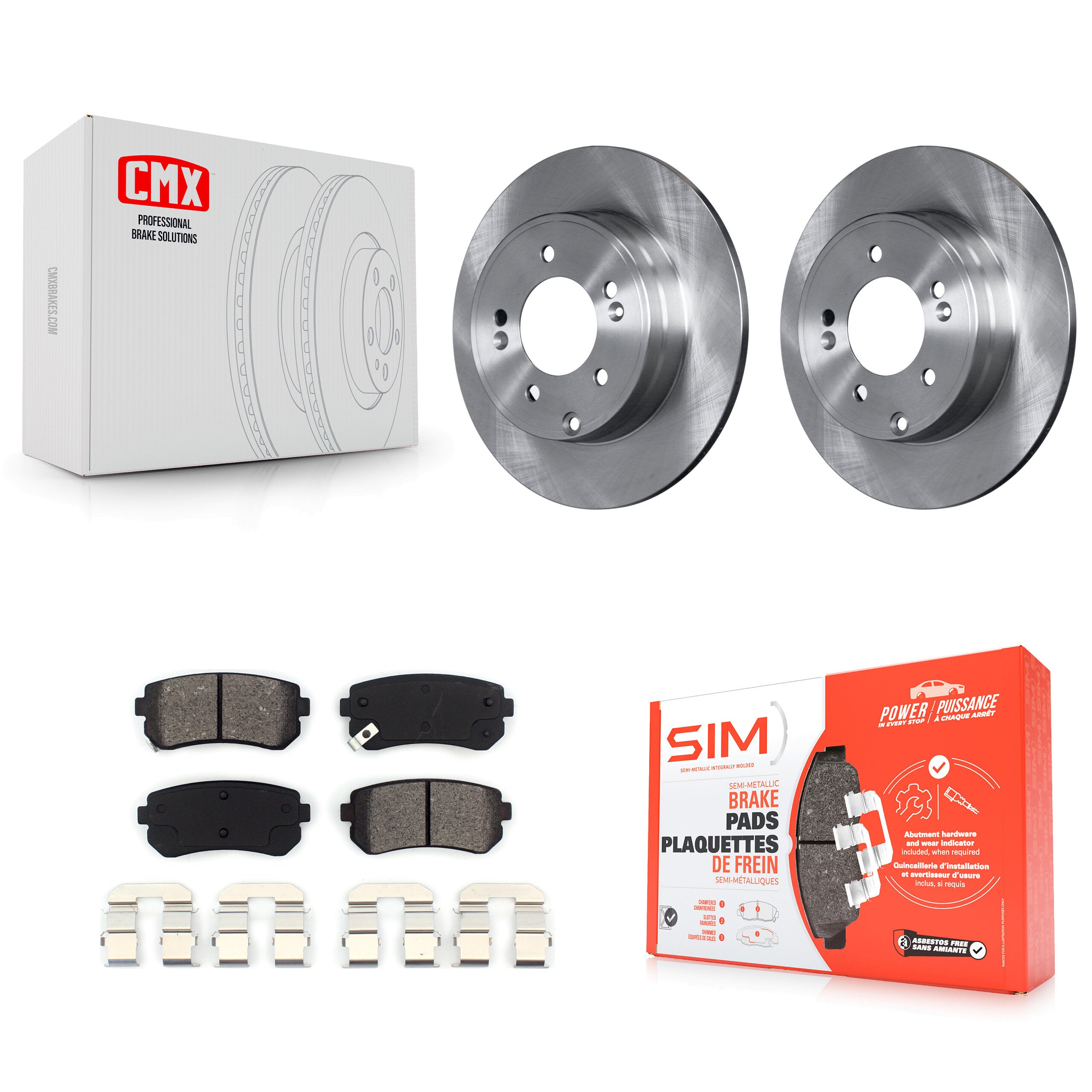 Transit Auto K8S-101843 Disc Brake Kit for 2014-2017 Hyundai Tucson, Hyundai Sonata, Kia Cadenza - Rear product image