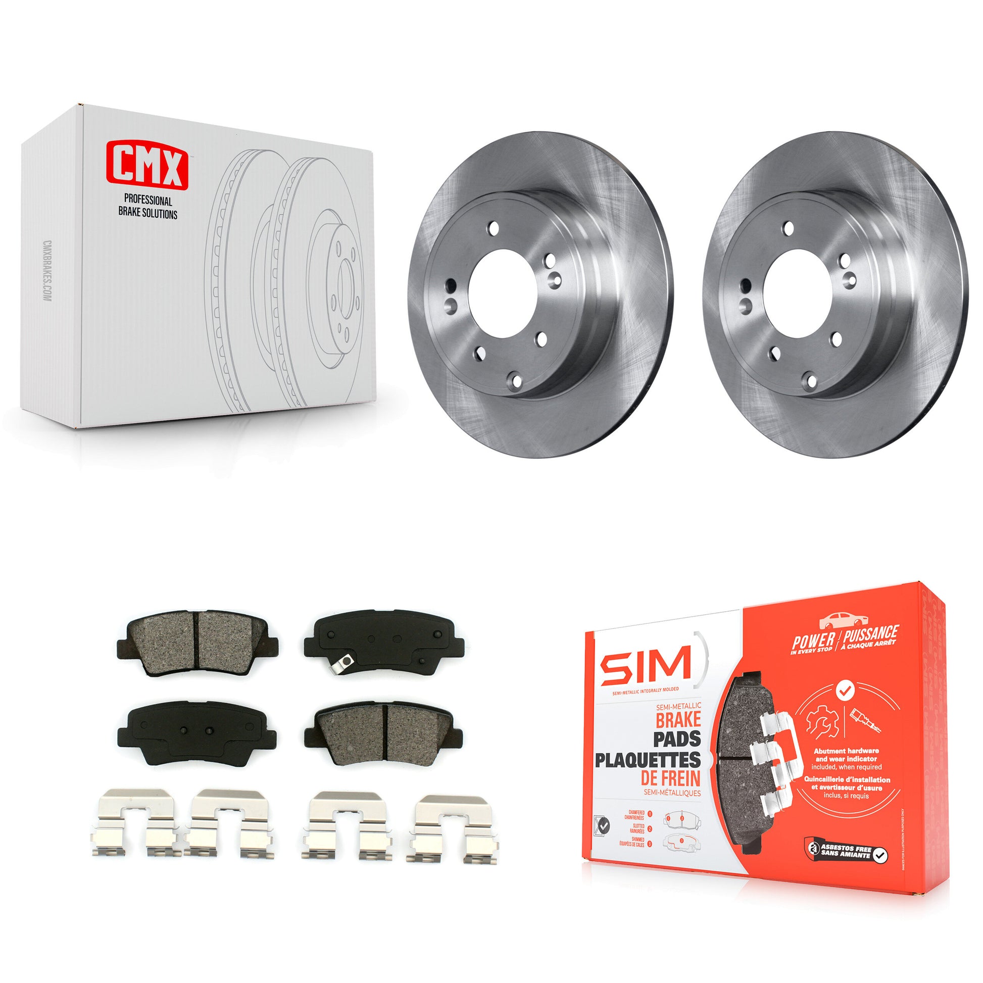 Transit Auto K8S-101844 Disc Brake Kit for 2008-2017 Hyundai Azera, Kia Optima, Hyundai Sonata - Rear product image