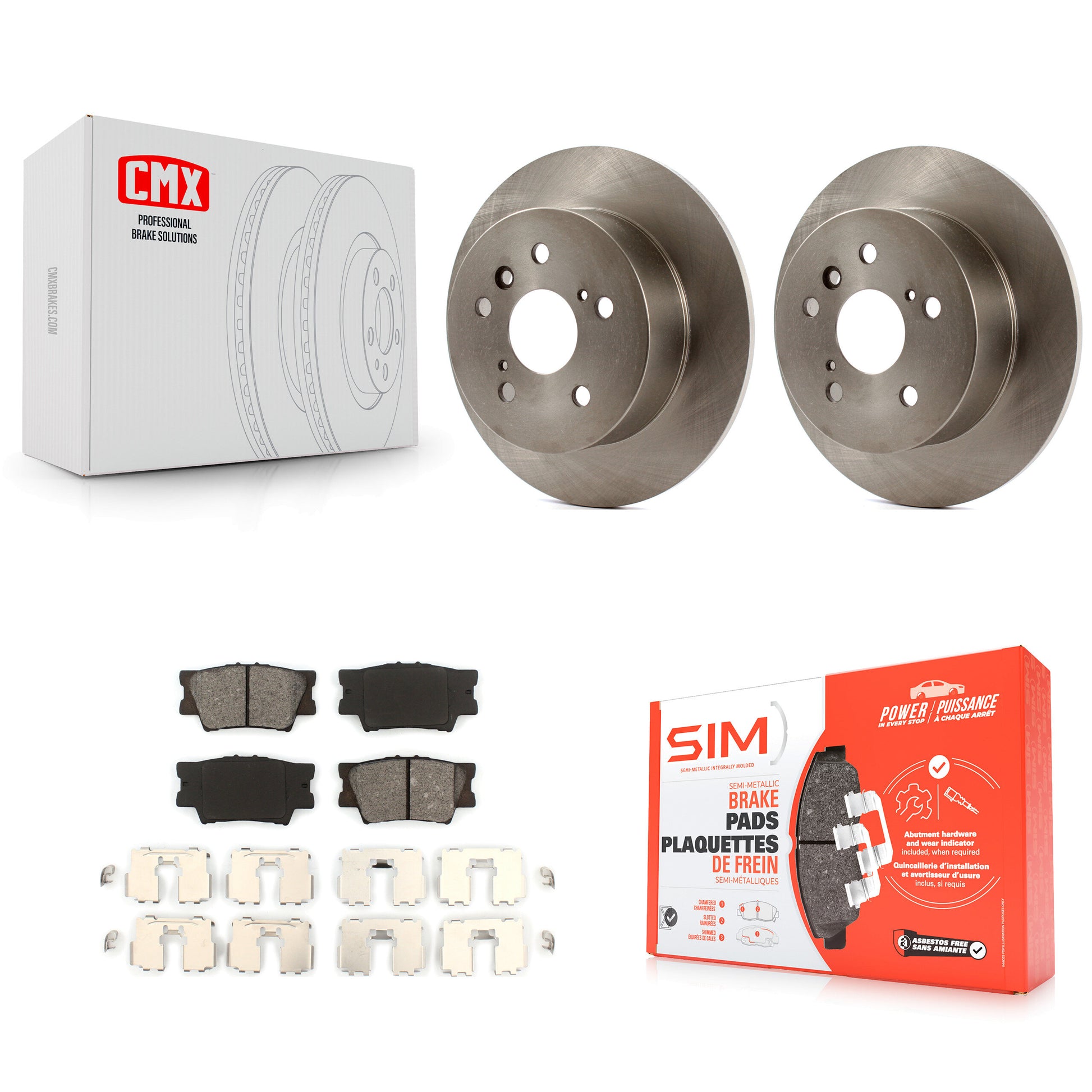 Transit Auto K8S-101855 Disc Brake Kit for 2007-2012 Toyota Avalon, Lexus ES350, Toyota Camry - Rear product image