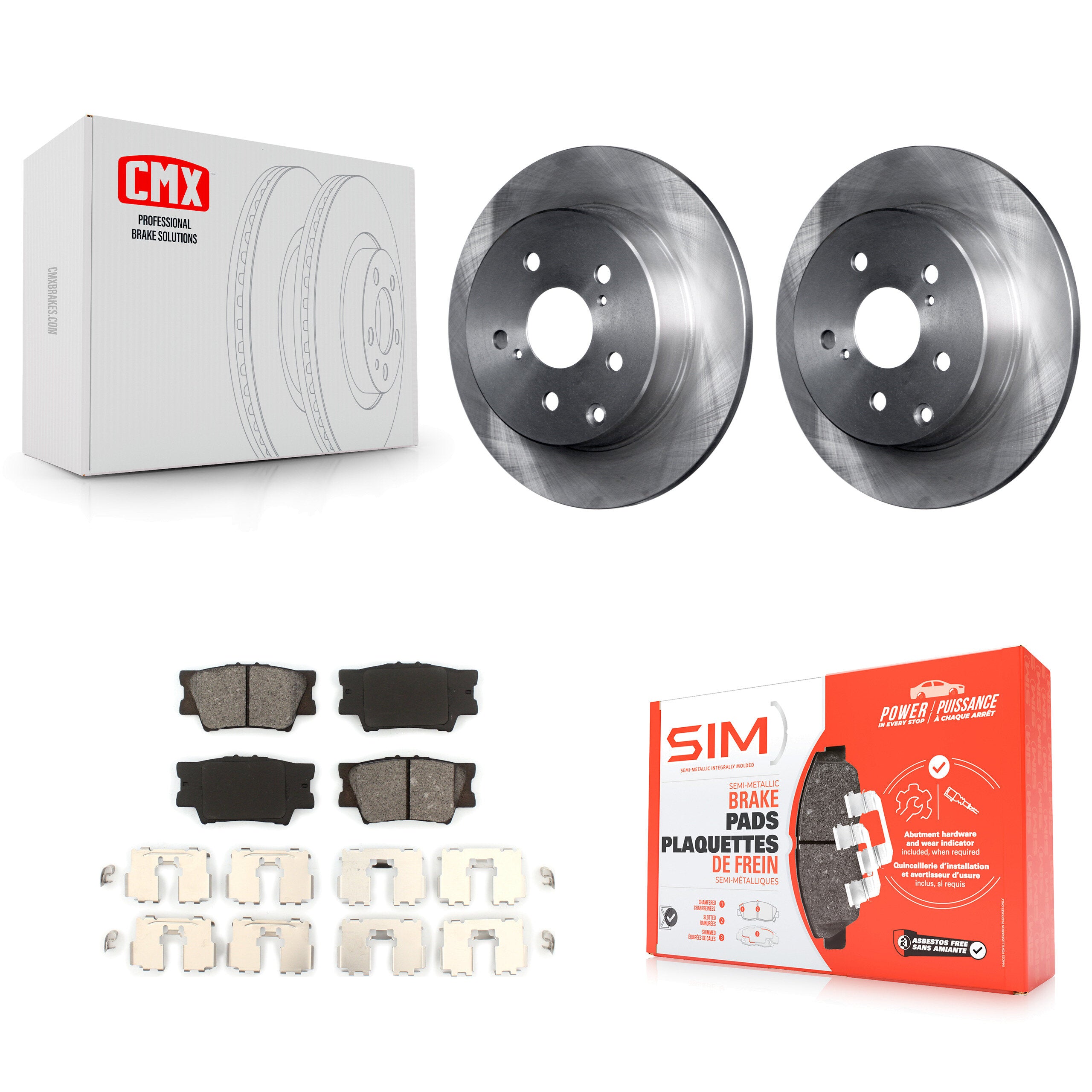 Transit Auto K8S-101861 Disc Brake Kit for 2006-2018 Lexus HS250h, Toyota RAV4 - Rear product image