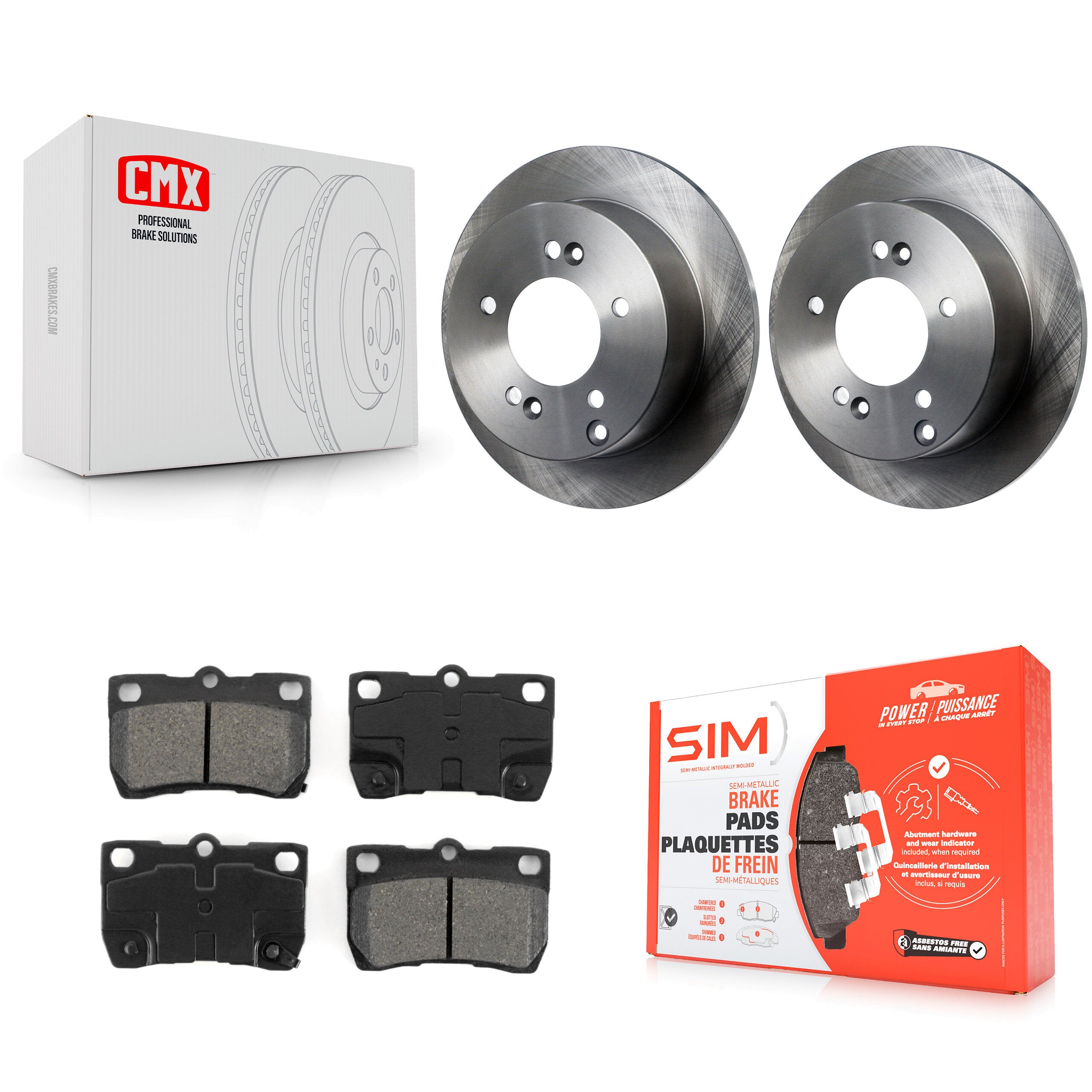 Transit Auto K8S-101865 Disc Brake Kit for 2006-2013 Lexus IS250 - Rear product image