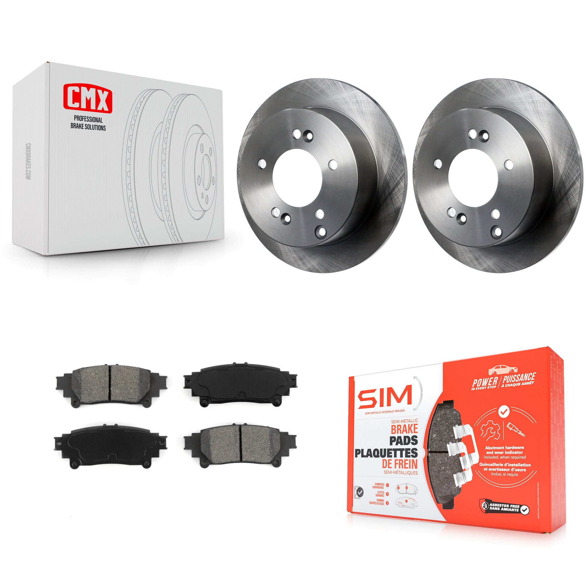 Transit Auto K8S-101866 Disc Brake Kit for 2014-2015 Lexus IS250 - Rear product image