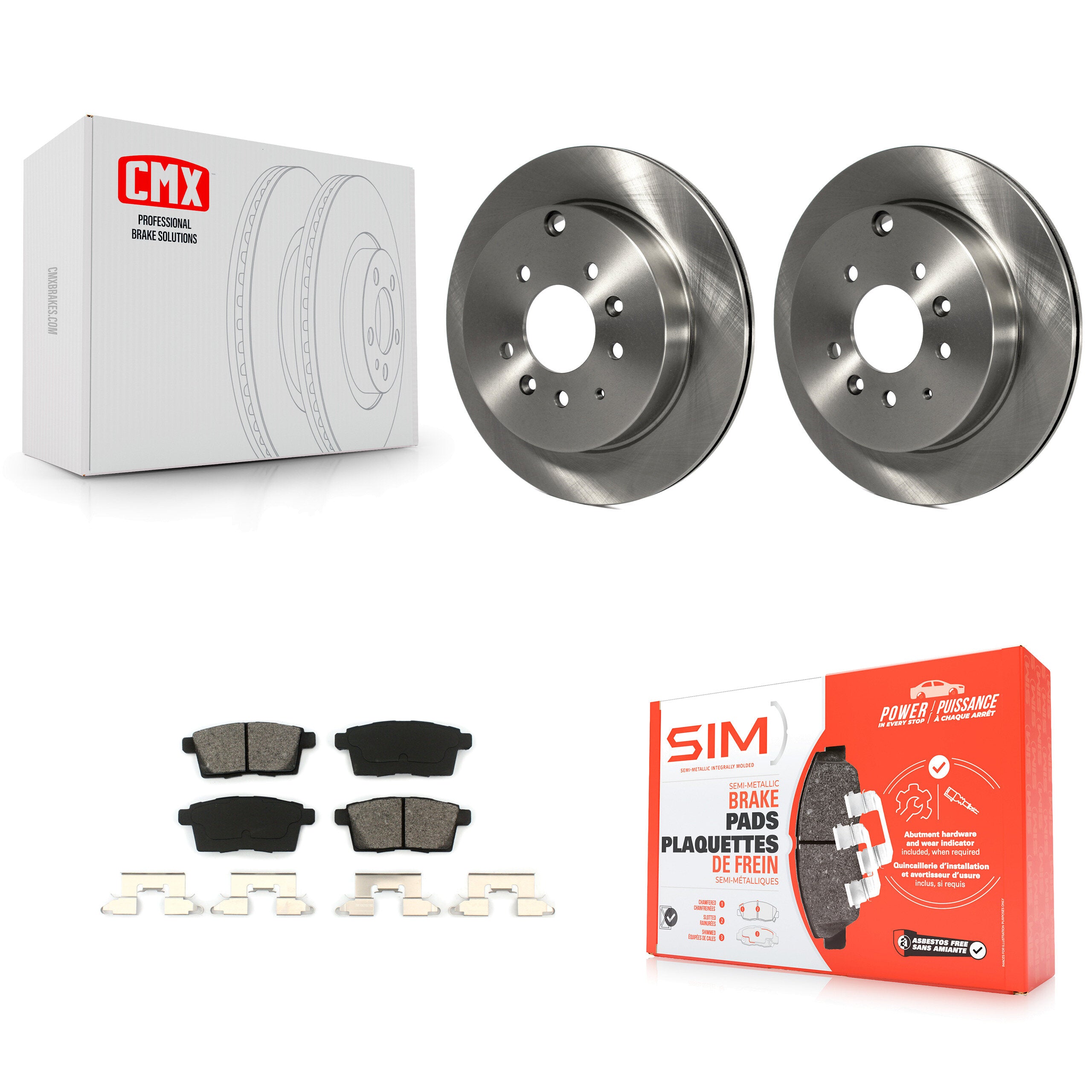 Transit Auto K8S-101875 Disc Brake Kit for 2007-2012 Ford Edge, Lincoln MKX, Mazda CX-7 - Rear product image