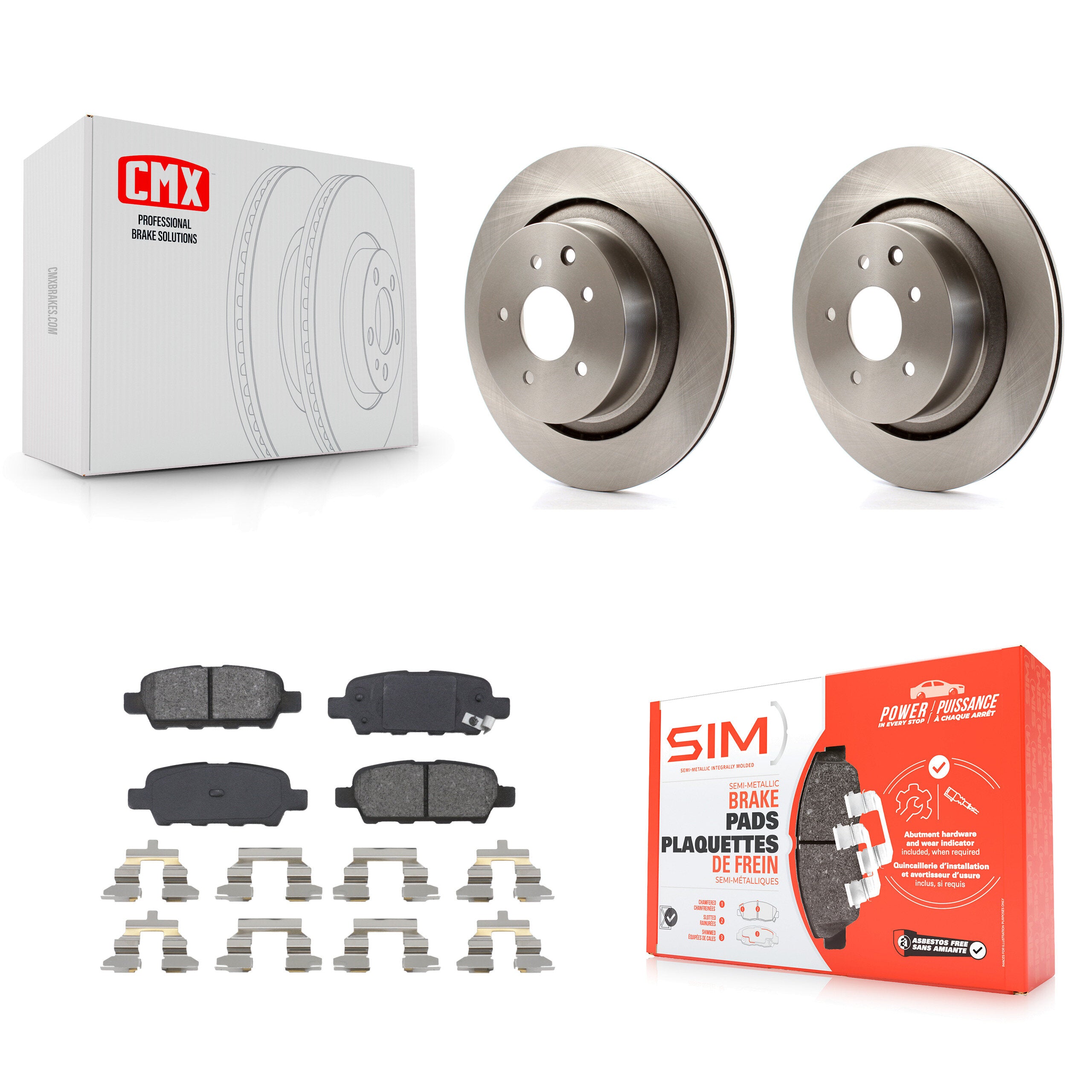 Transit Auto K8S-101878 Disc Brake Kit for 2007-2015 INFINITI Q60, INFINITI G35 - Rear product image