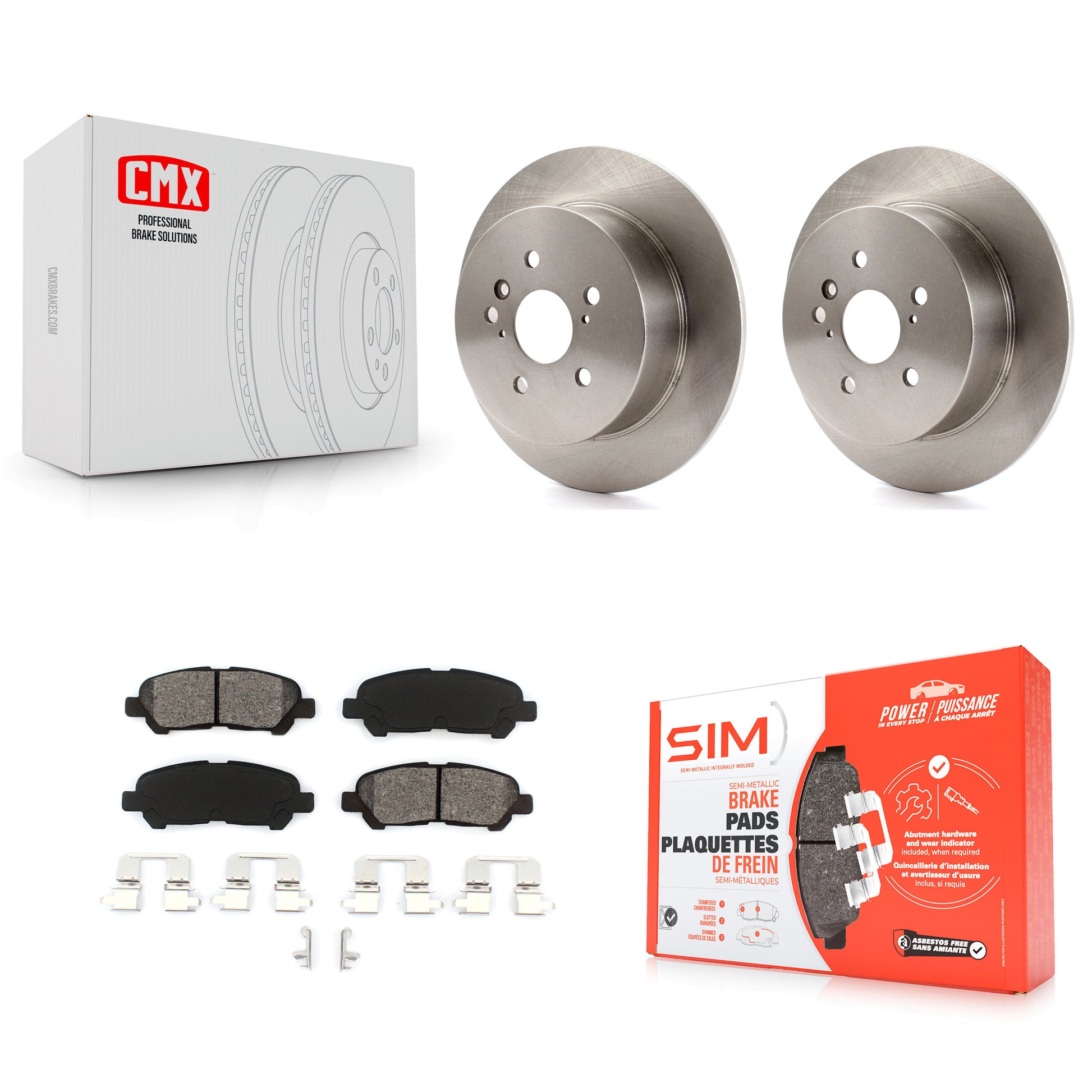 Transit Auto K8S-101898 Disc Brake Kit for 2008-2013 Toyota Highlander - Rear product image