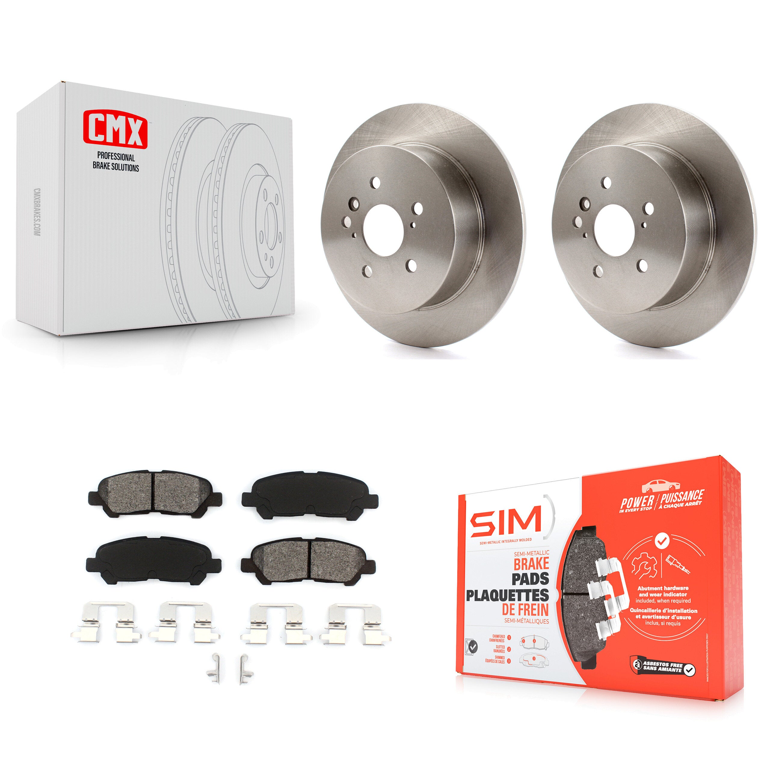 Transit Auto K8S-101898 Disc Brake Kit for 2008-2013 Toyota Highlander - Rear product image