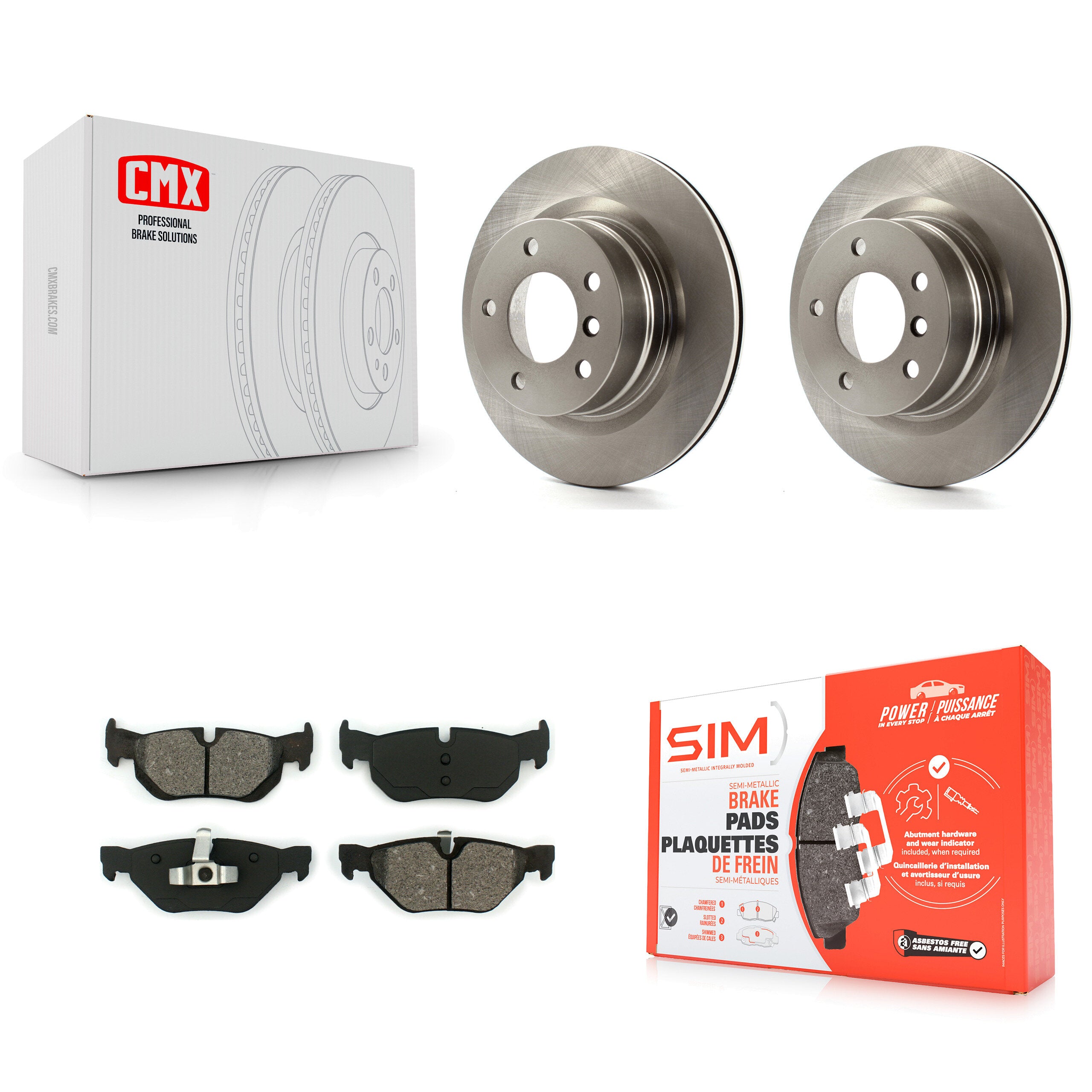 Transit Auto K8S-101910 Disc Brake Kit for 2008-2013 BMW 128i - Rear product image