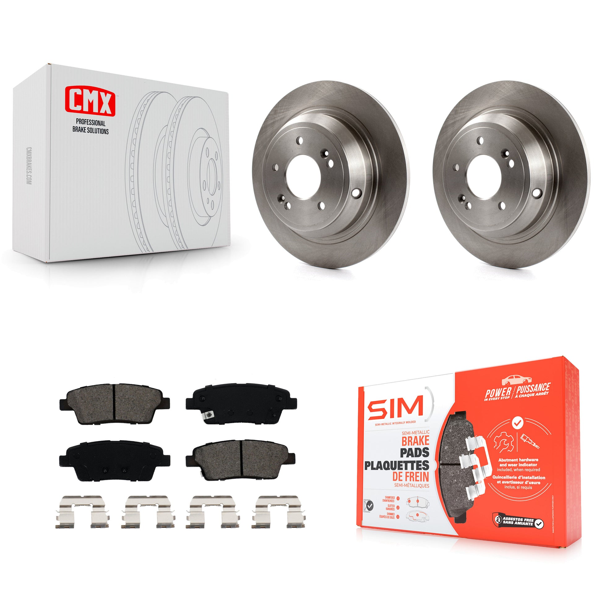 Transit Auto K8S-101914 Disc Brake Kit for 2010-2017 Genesis G80, Kia K900, Hyundai Genesis - Rear product image