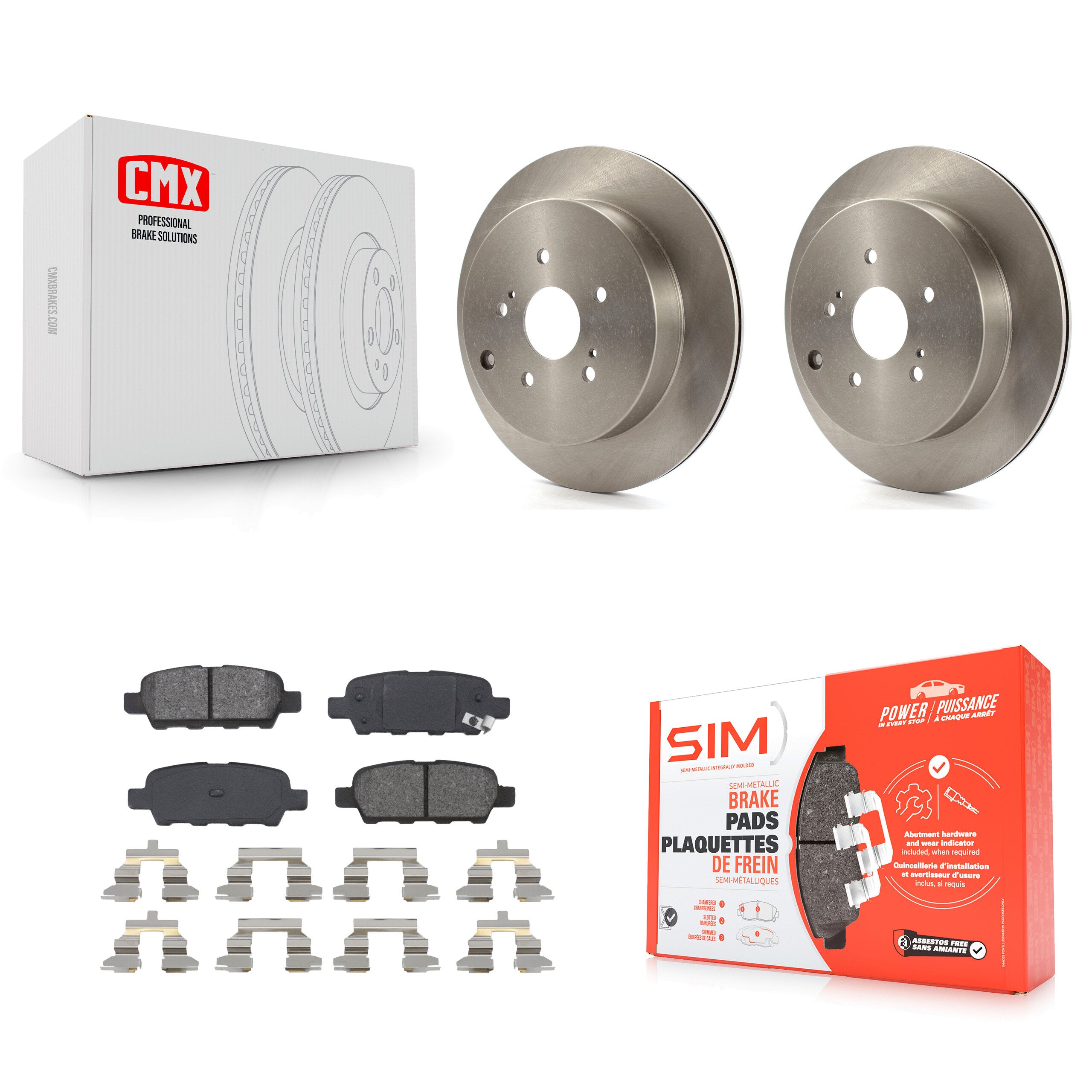 Transit Auto K8S-101920 Disc Brake Kit for 2009-2013 Suzuki Grand Vitara - Rear product image