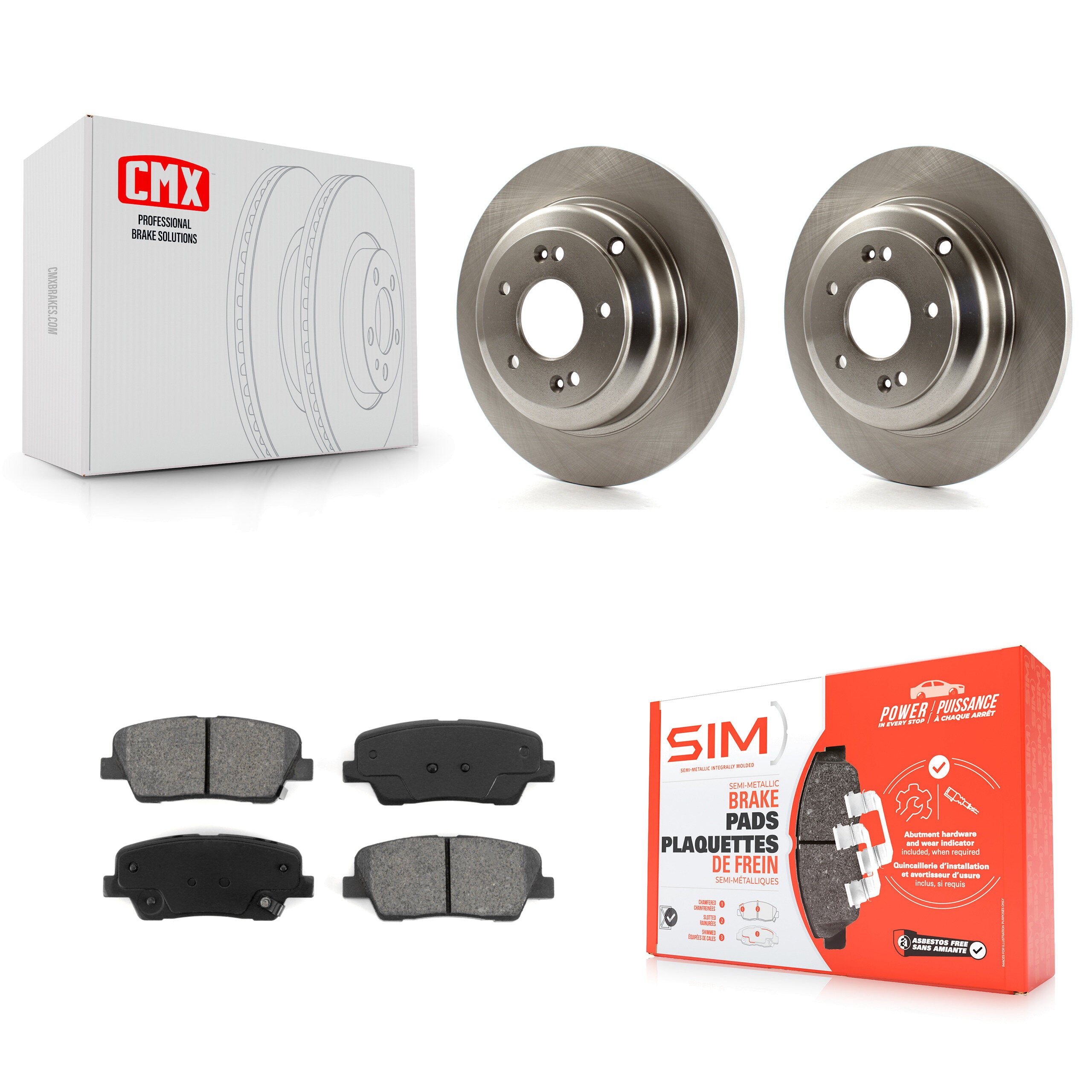 Transit Auto K8S-101925 Disc Brake Kit for 2010-2016 Hyundai Genesis Coupe - Rear product image
