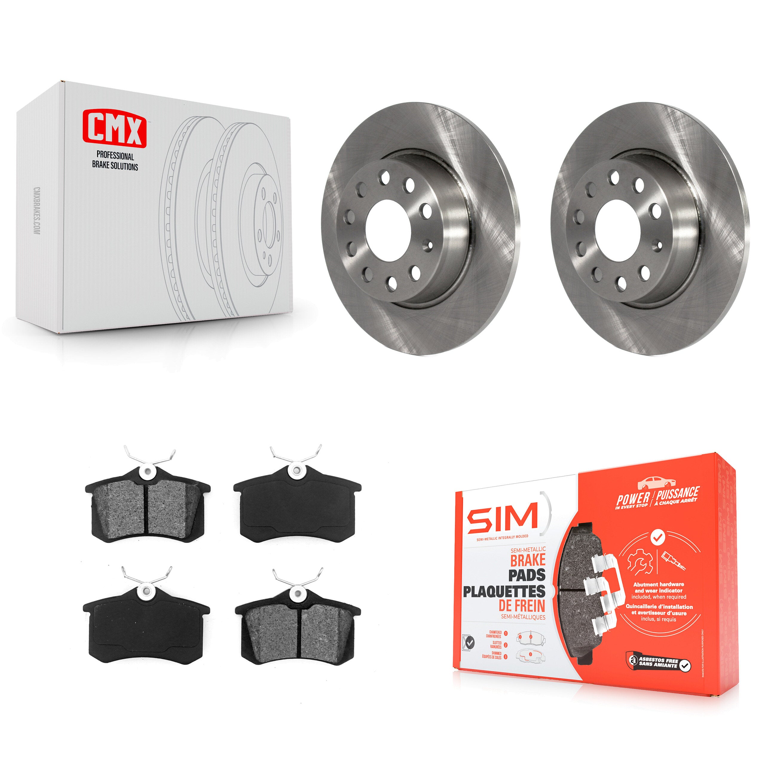 Transit Auto K8S-101934 Disc Brake Kit for 2010-2013 Audi A3 - Rear product image