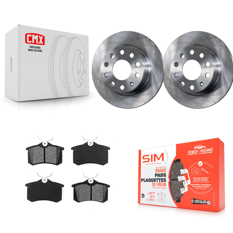 Transit Auto K8S-101939 Disc Brake Kit for 2009-2019 Volkswagen Golf SportWagen, Volkswagen Beetle, Volkswagen Jetta & more - Rear product image