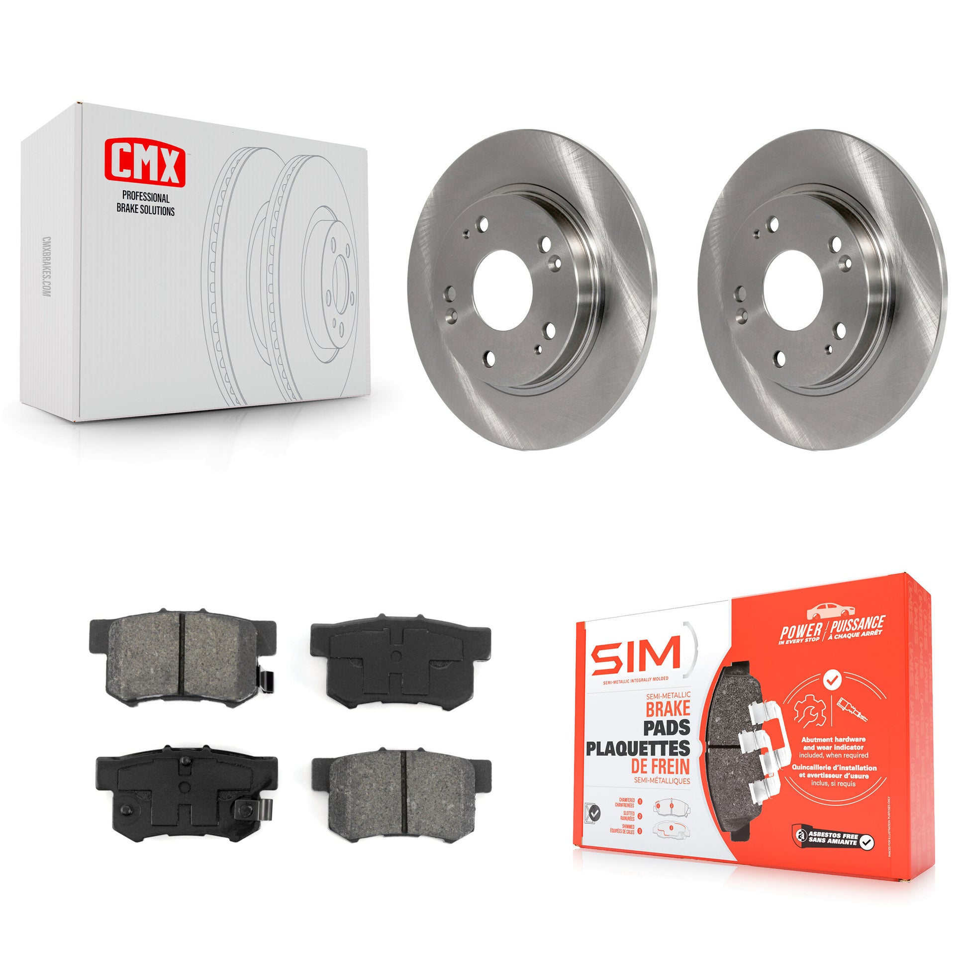 Transit Auto K8S-101943 Disc Brake Kit for 2011-2015 Honda CR-Z - Rear product image