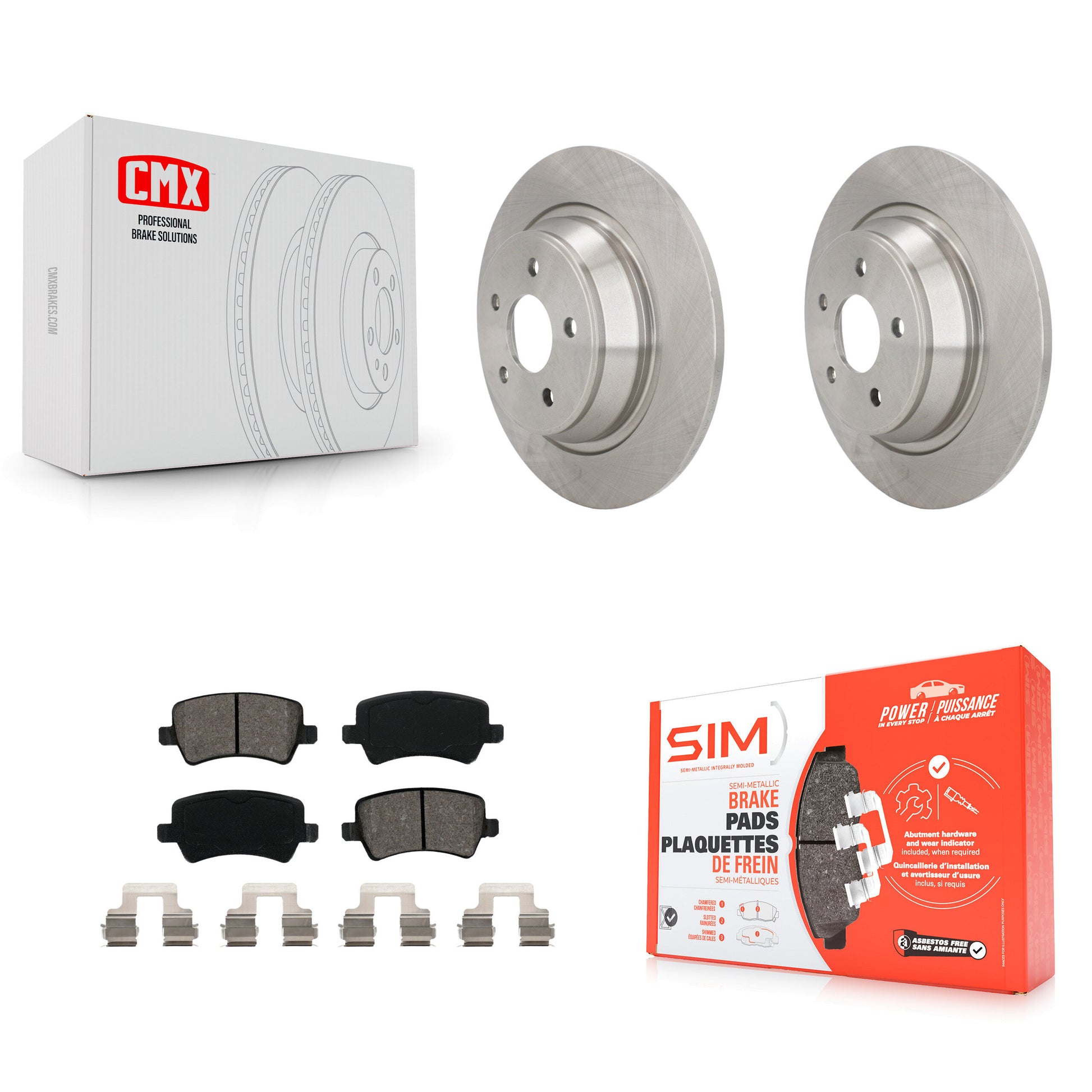 Transit Auto K8S-101949 Disc Brake Kit for 2012-2015 Land Rover Range Rover Evoque - Rear product image