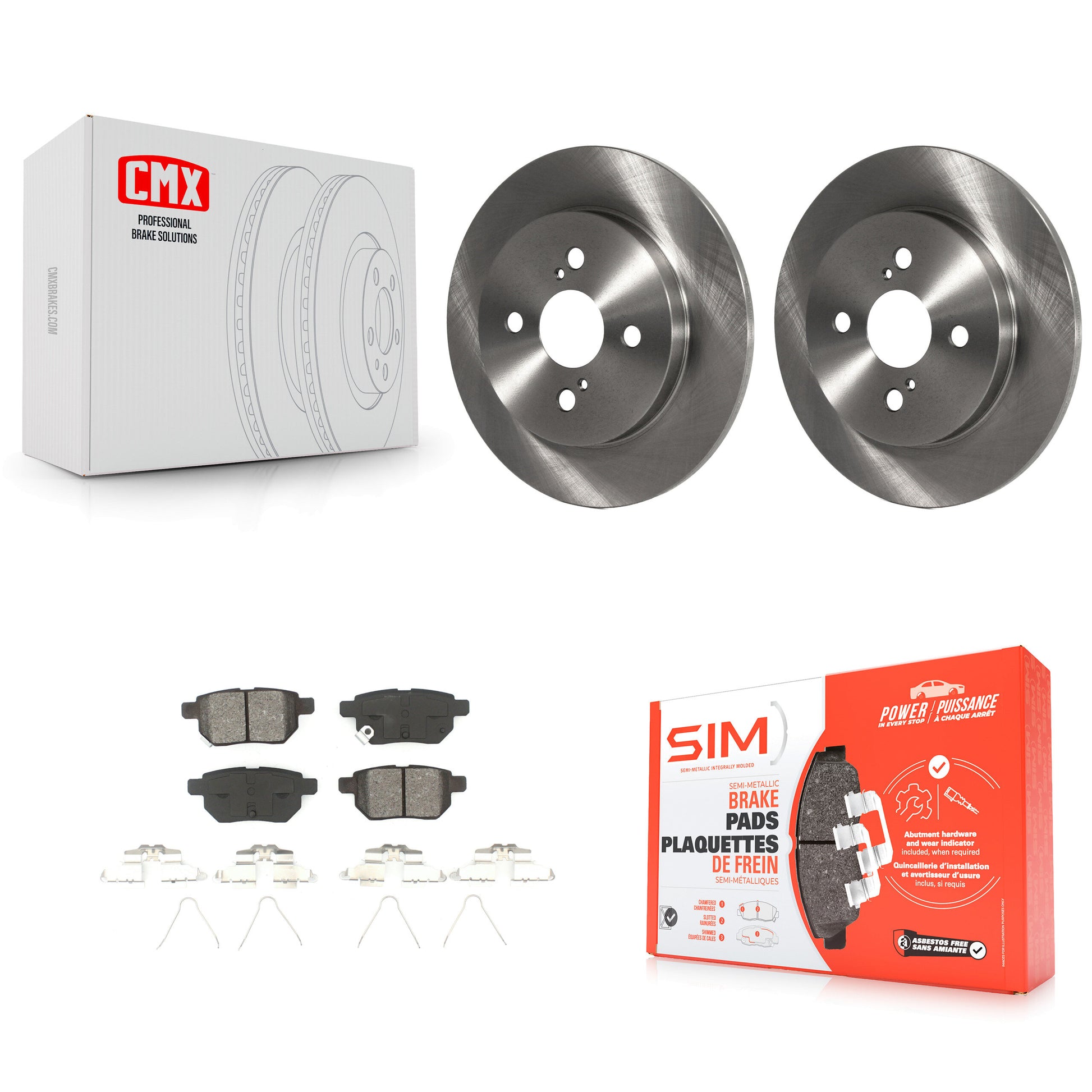 Transit Auto K8S-101958 Disc Brake Kit for 2012-2018 Toyota Yaris - Rear product image
