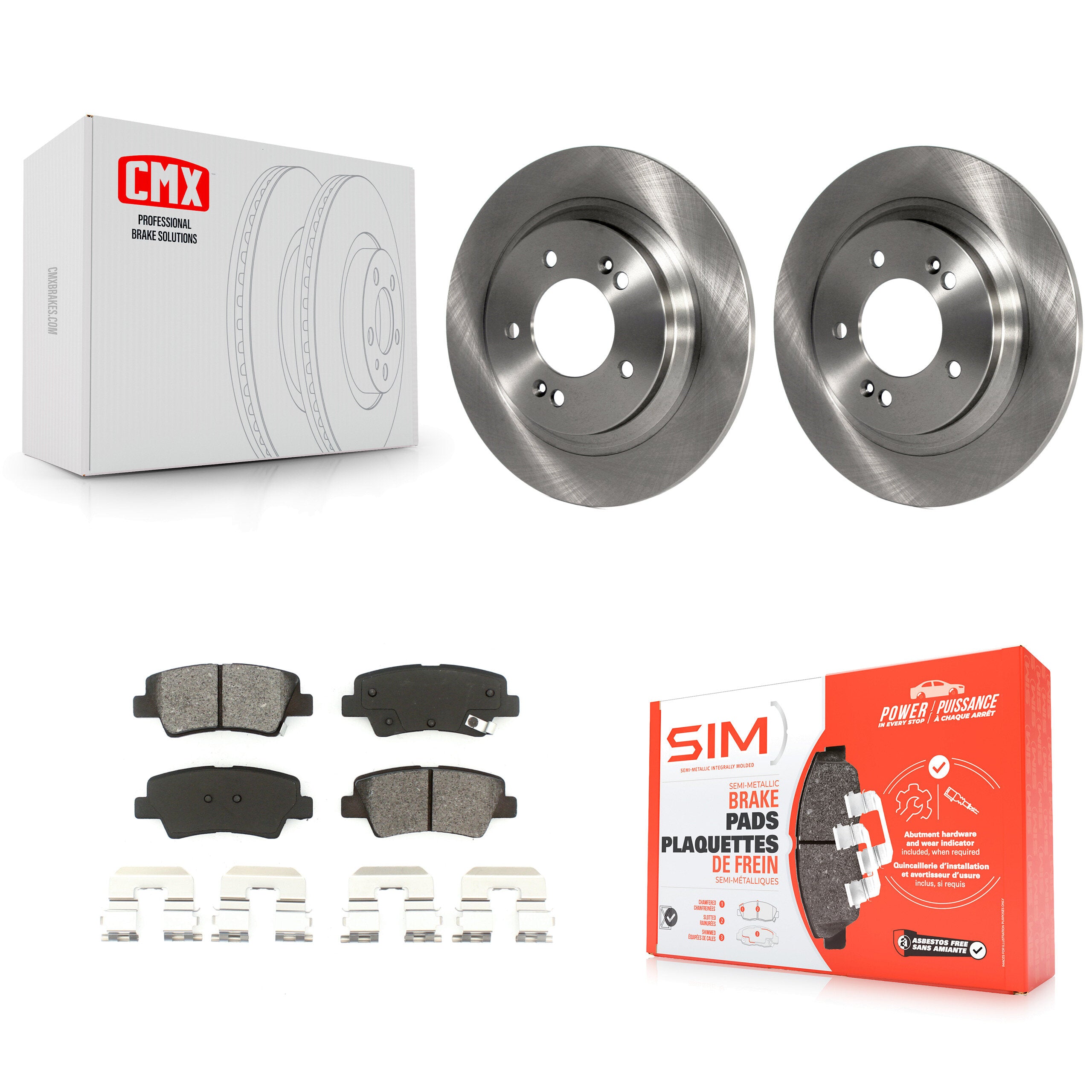 Transit Auto K8S-101961 Disc Brake Kit for 2013-2016 Kia Optima, Kia Soul EV, Hyundai Sonata & more - Rear product image
