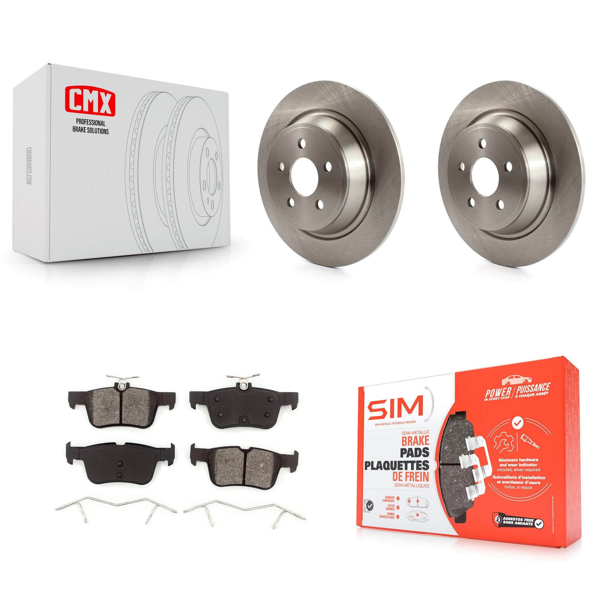 Transit Auto K8S-101978 Disc Brake Kit for 2015-2023 Ford Edge, Ford SSV Plug-In Hybrid, Lincoln Nautilus & more - Rear product image