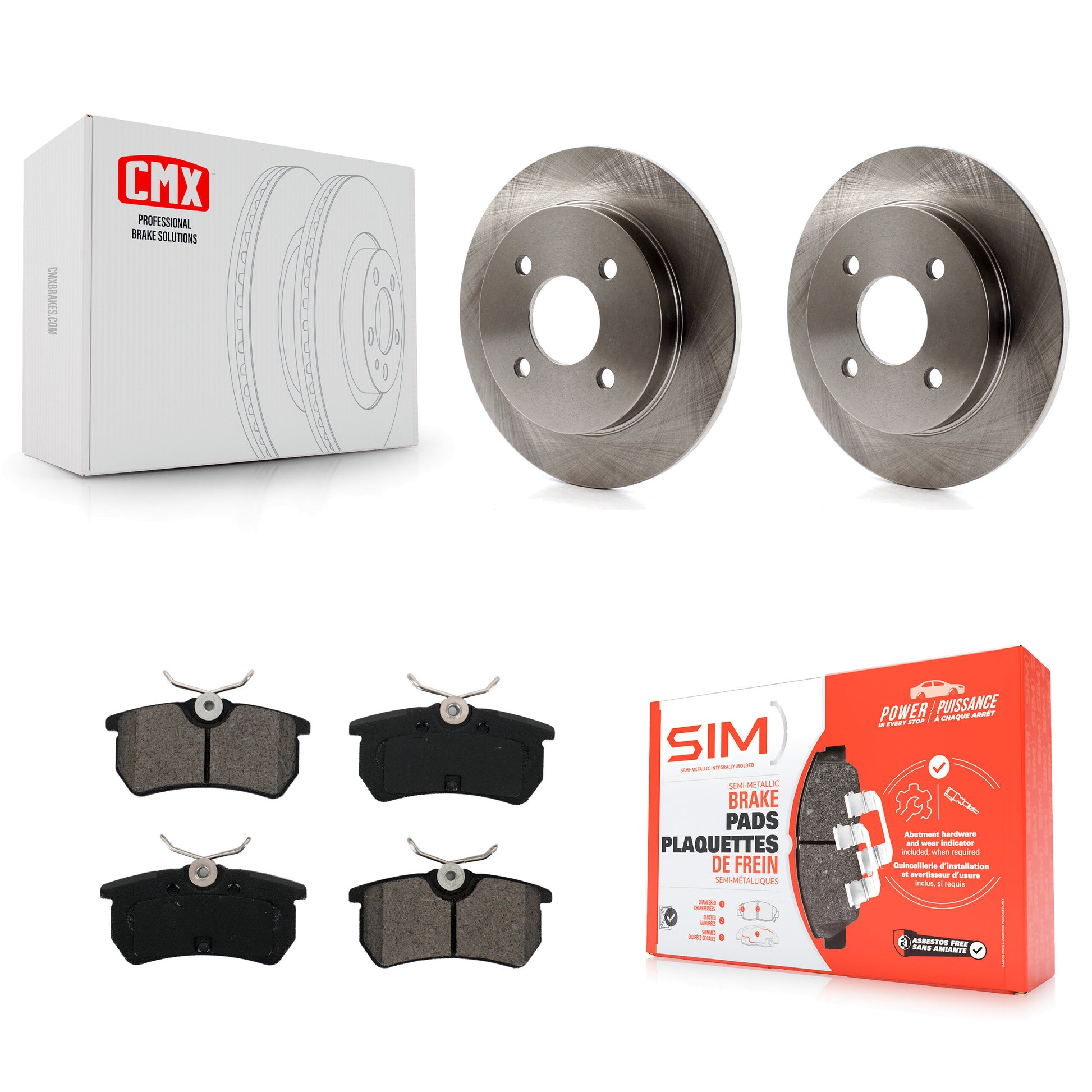 Transit Auto K8S-102716 Disc Brake Kit for 2000-2019 Ford Fiesta, Ford Focus - Rear product image