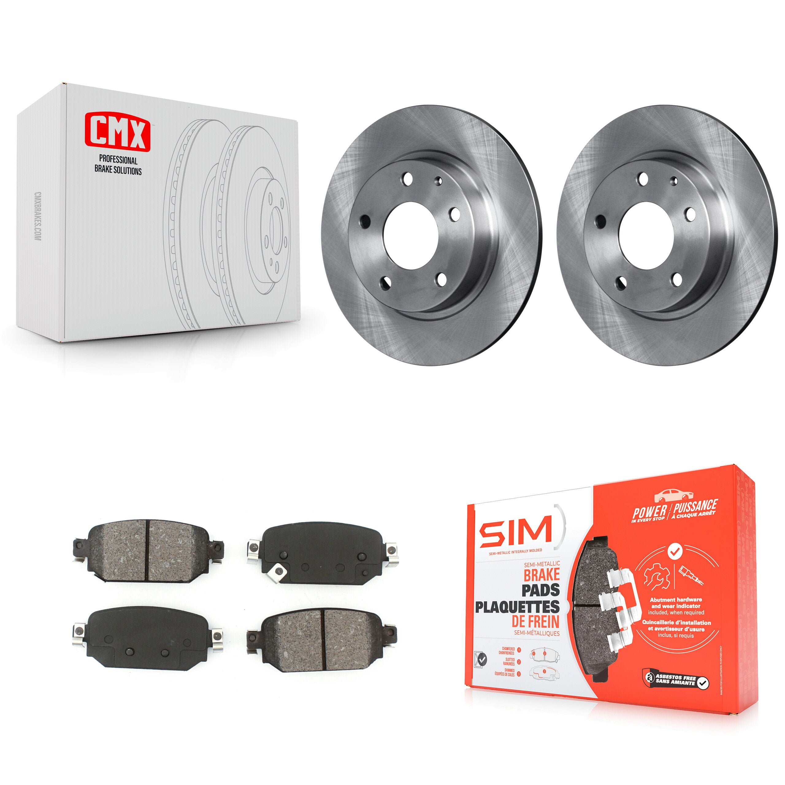 Transit Auto K8S-102730 Disc Brake Kit for 2017-2022 Mazda CX-3, Mazda 3, Mazda 3 Sport - Rear product image