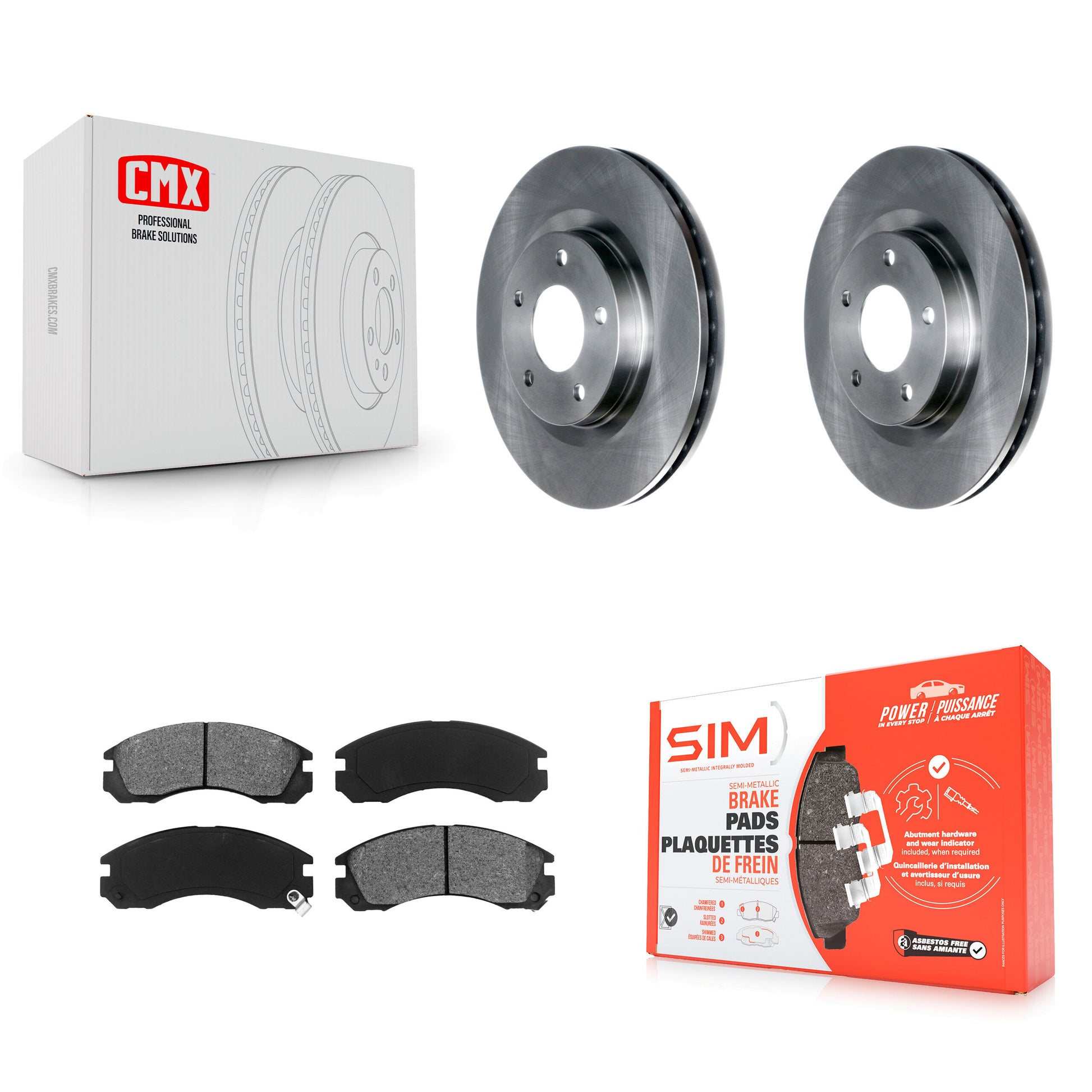 Transit Auto K8S-102745 Disc Brake Kit for 2017 Mitsubishi Lancer - Front product image