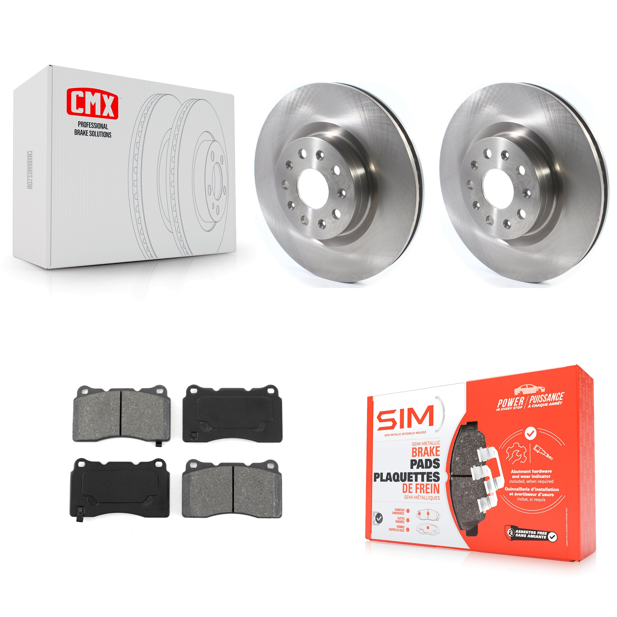 Transit Auto K8S-102751 Disc Brake Kit for 2015-2020 Cadillac CT6, Cadillac CTS - Front product image