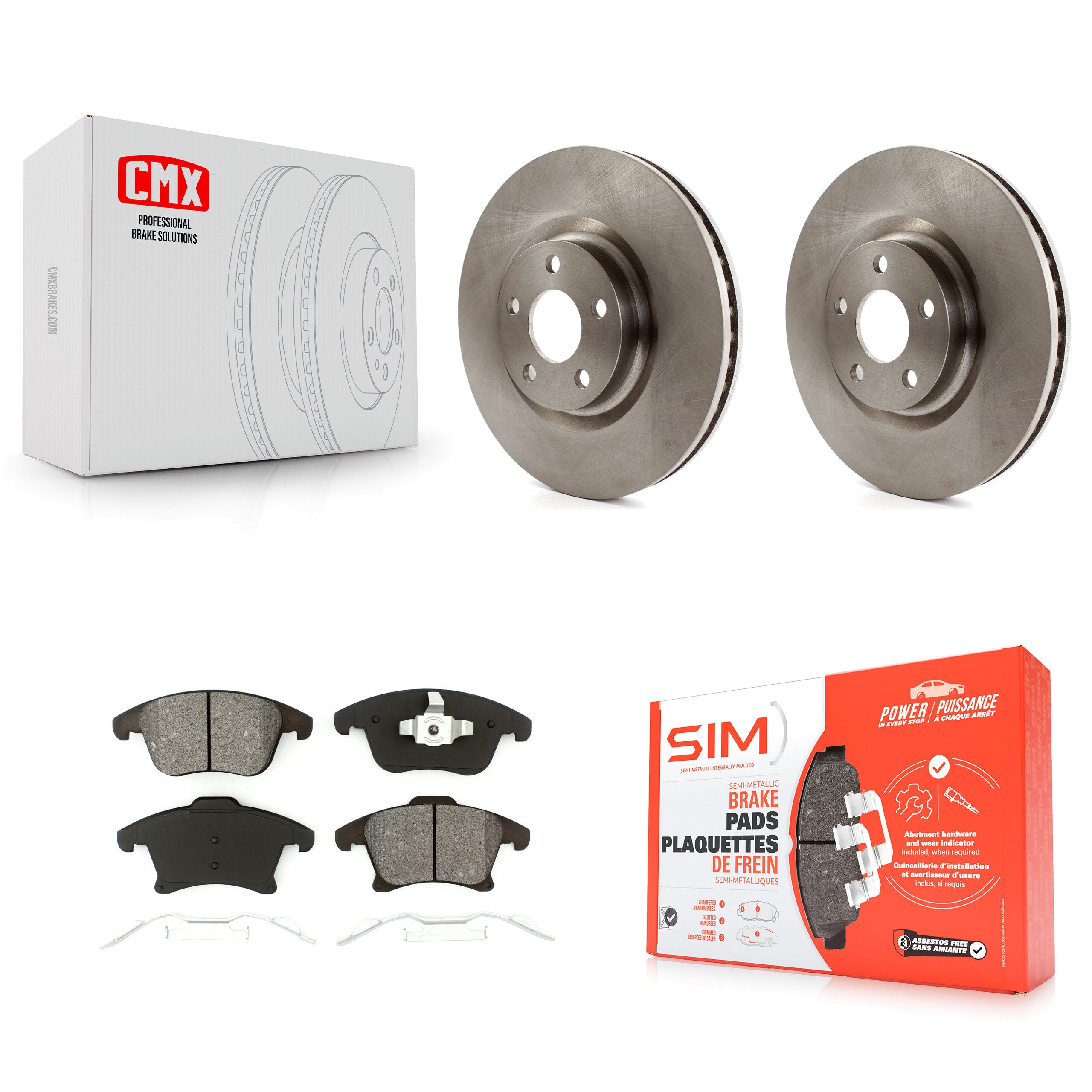 Transit Auto K8S-102755 Disc Brake Kit for 2019-2020 Ford Police Responder Hybrid, Ford SSV Plug-In Hybrid - Front product image