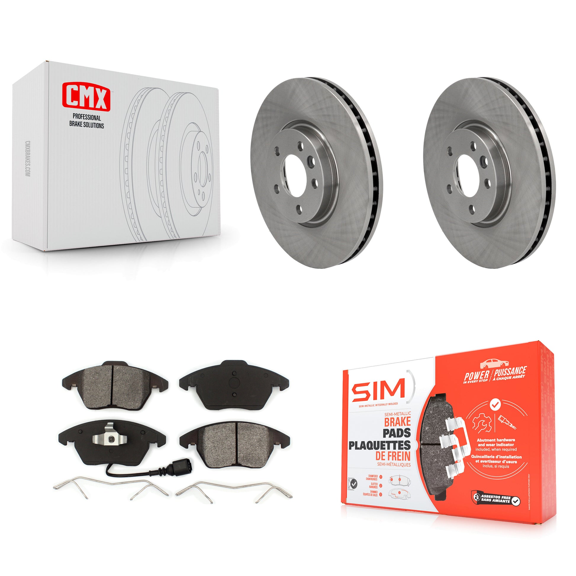 Transit Auto K8S-102764 Disc Brake Kit for 2009-2012 Volkswagen CC - Front product image
