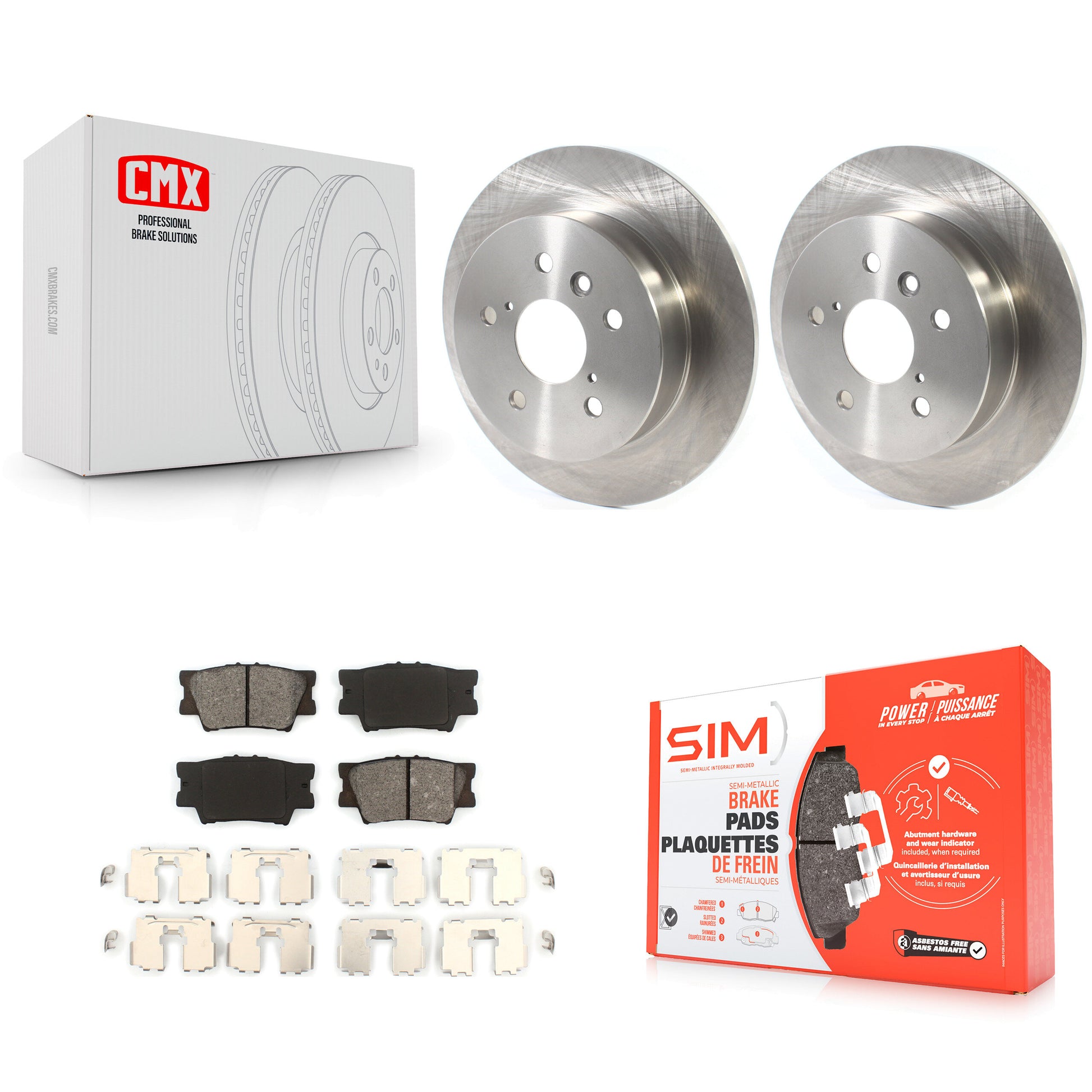 Transit Auto K8S-102826 Disc Brake Kit for 2018-2024 Toyota Camry - Rear product image