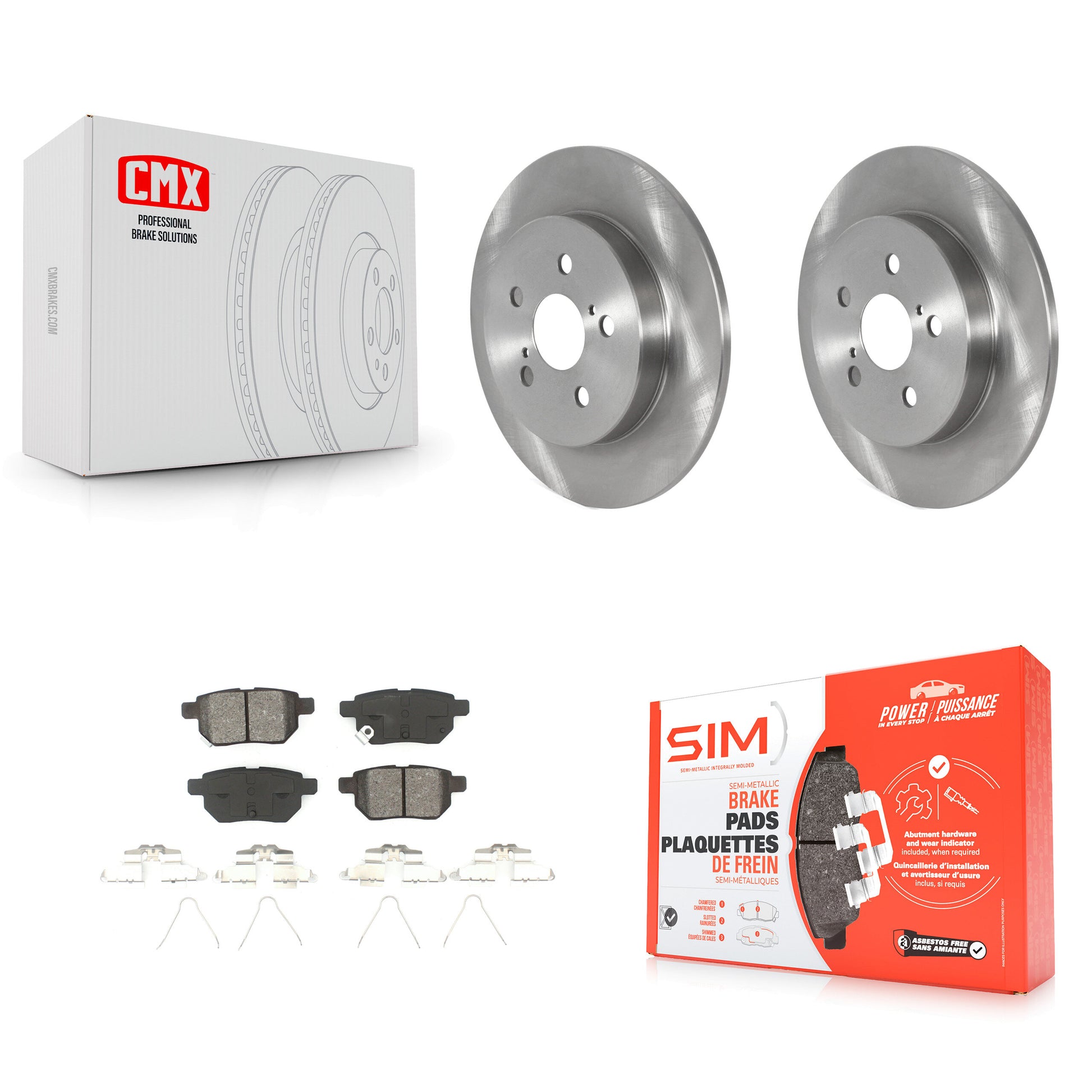 Transit Auto K8S-102829 Disc Brake Kit for 2019 Toyota Corolla - Rear product image