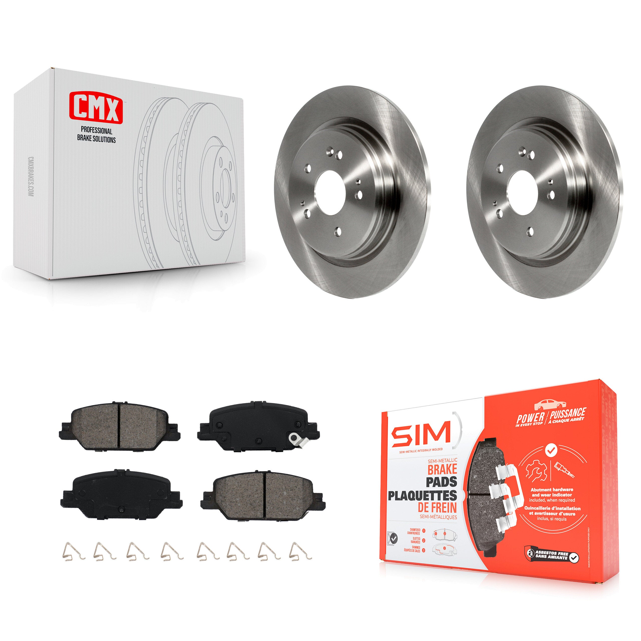 Transit Auto K8S-102830 Disc Brake Kit for 2017-2024 Honda CR-V - Rear product image