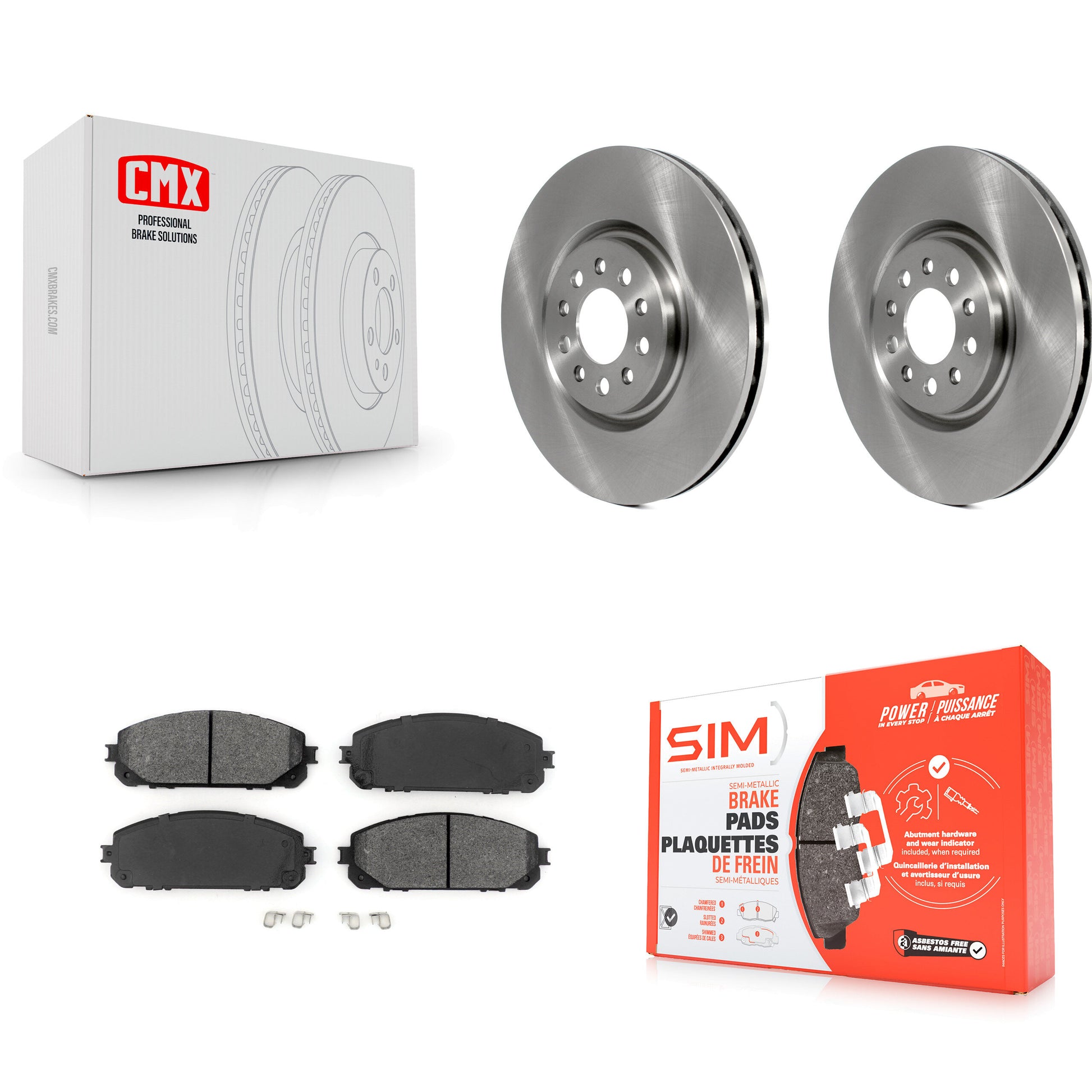 Transit Auto K8S-102836 Disc Brake Kit for 2014-2023 Jeep Cherokee - Front product image