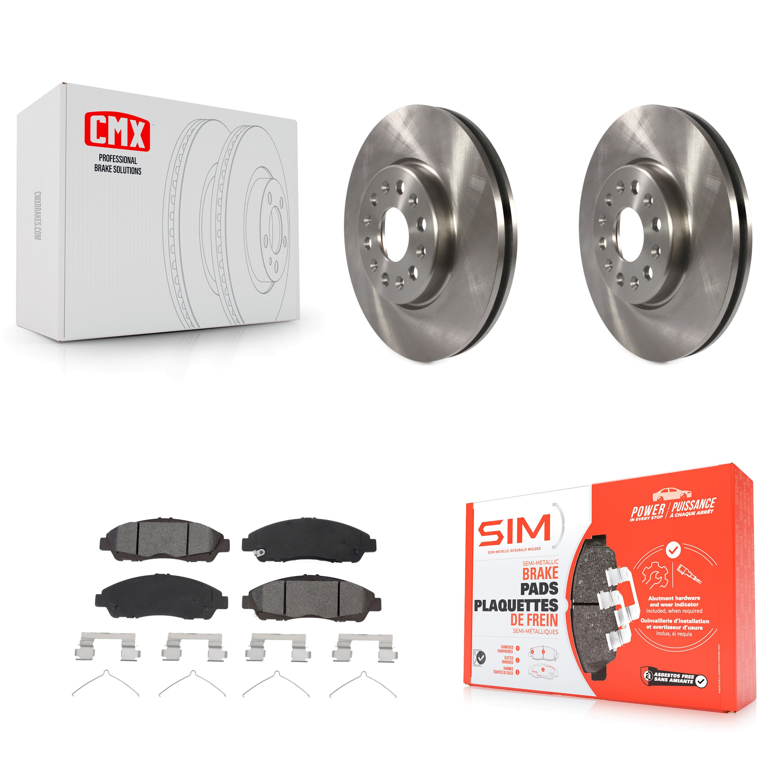 Transit Auto K8S-102856 Disc Brake Kit for 2017-2020 Chevrolet Traverse, Chevrolet Blazer, Buick Enclave & more - Front product image